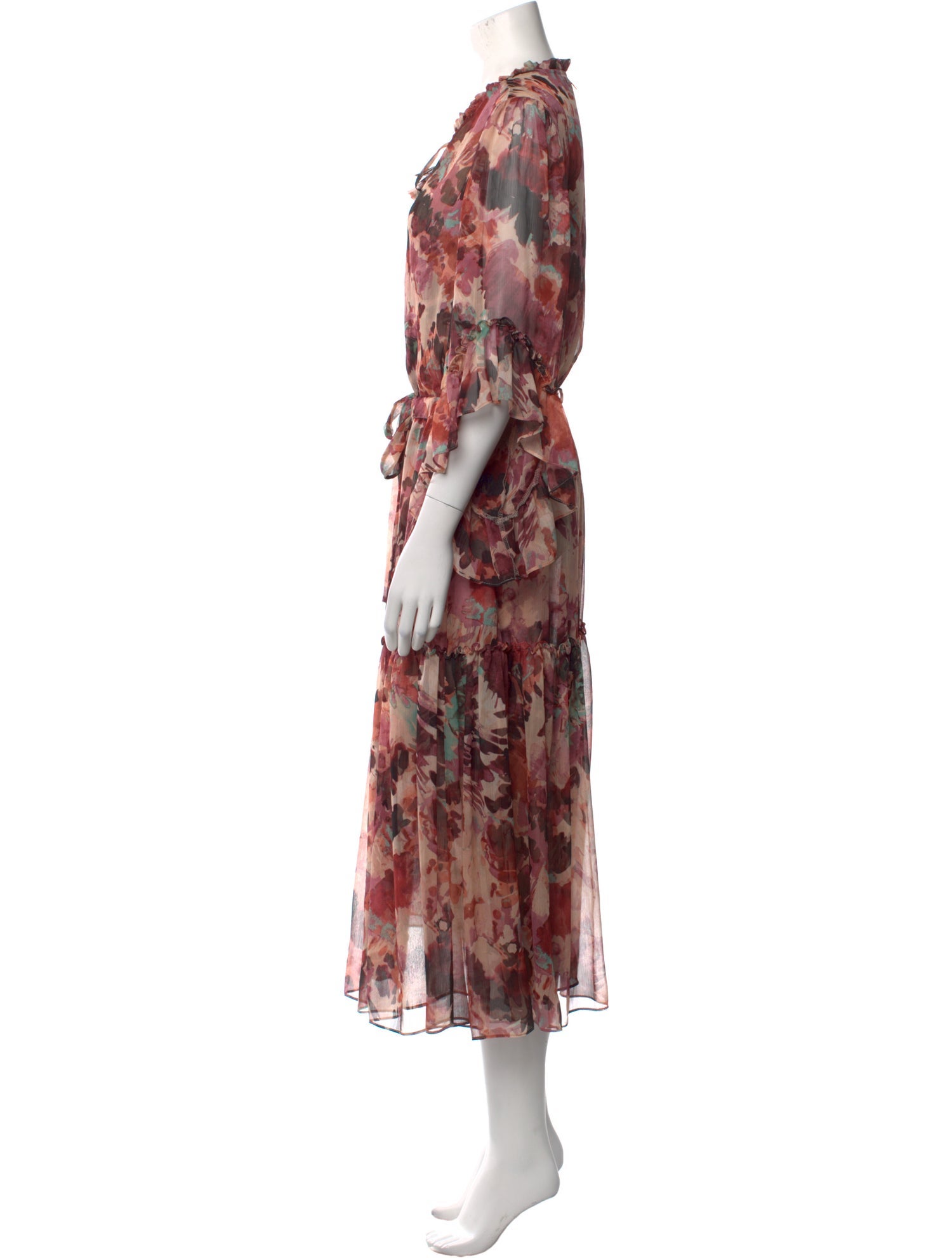 MISA Los Angeles Floral Print Long Dress