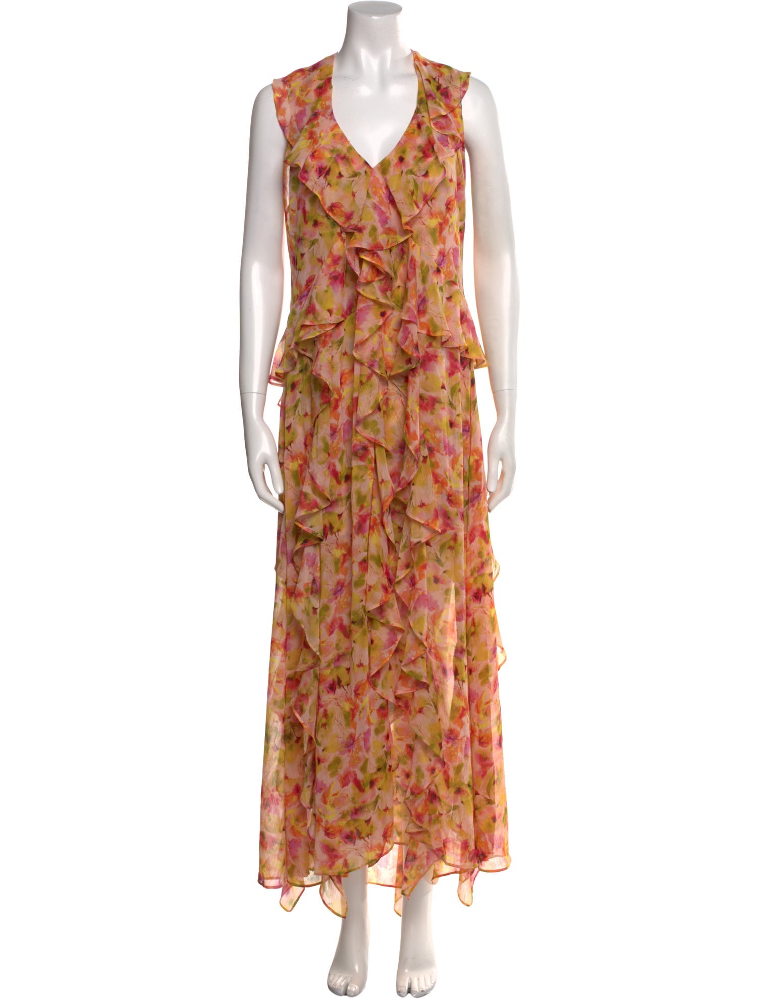 MISA Los Angeles Floral Print Long Dress