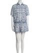 MISA Los Angeles Patterned Eyelet Trim Short Set
