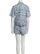 MISA Los Angeles Patterned Eyelet Trim Short Set