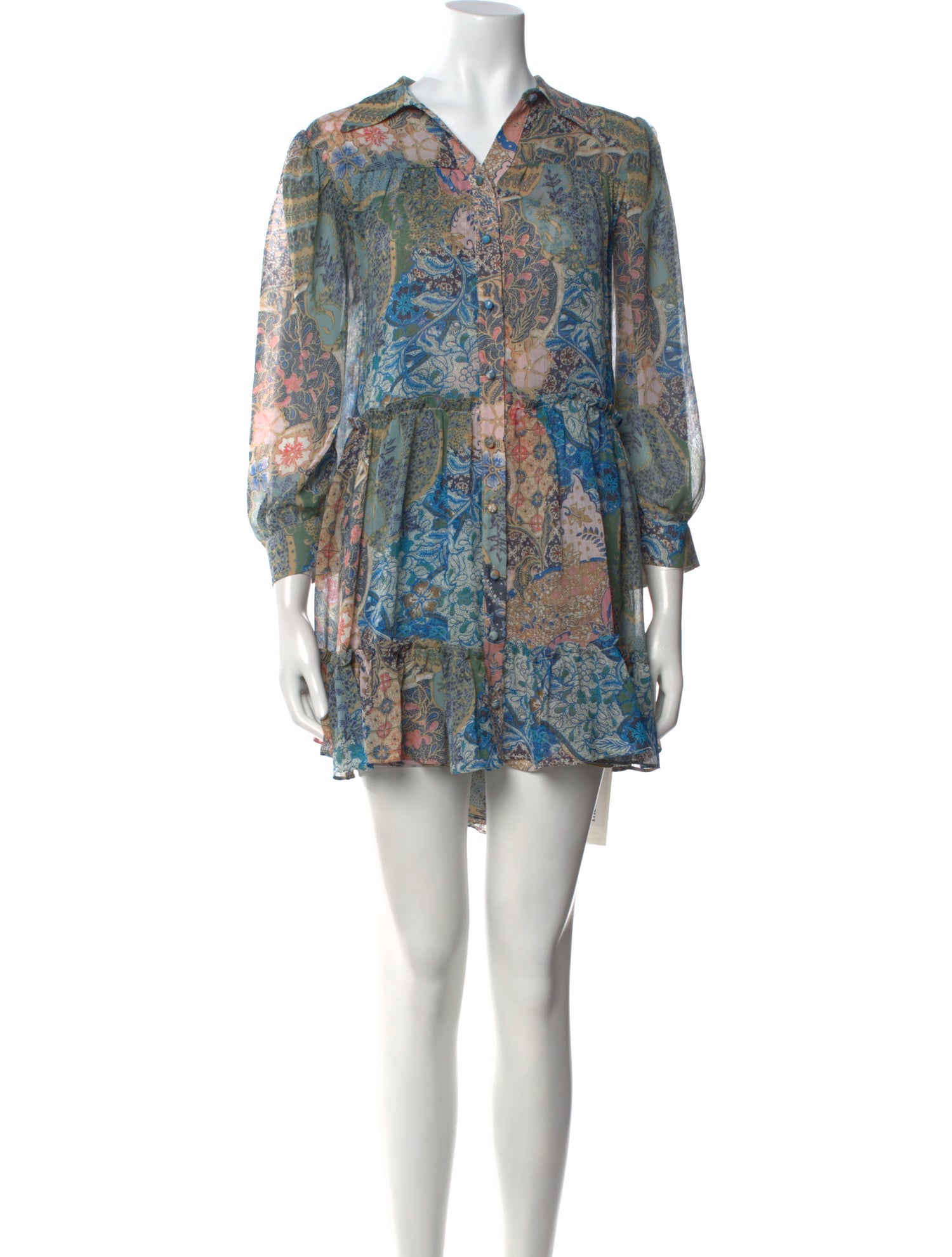 MISA Los Angeles Paisley Print Mini Dress