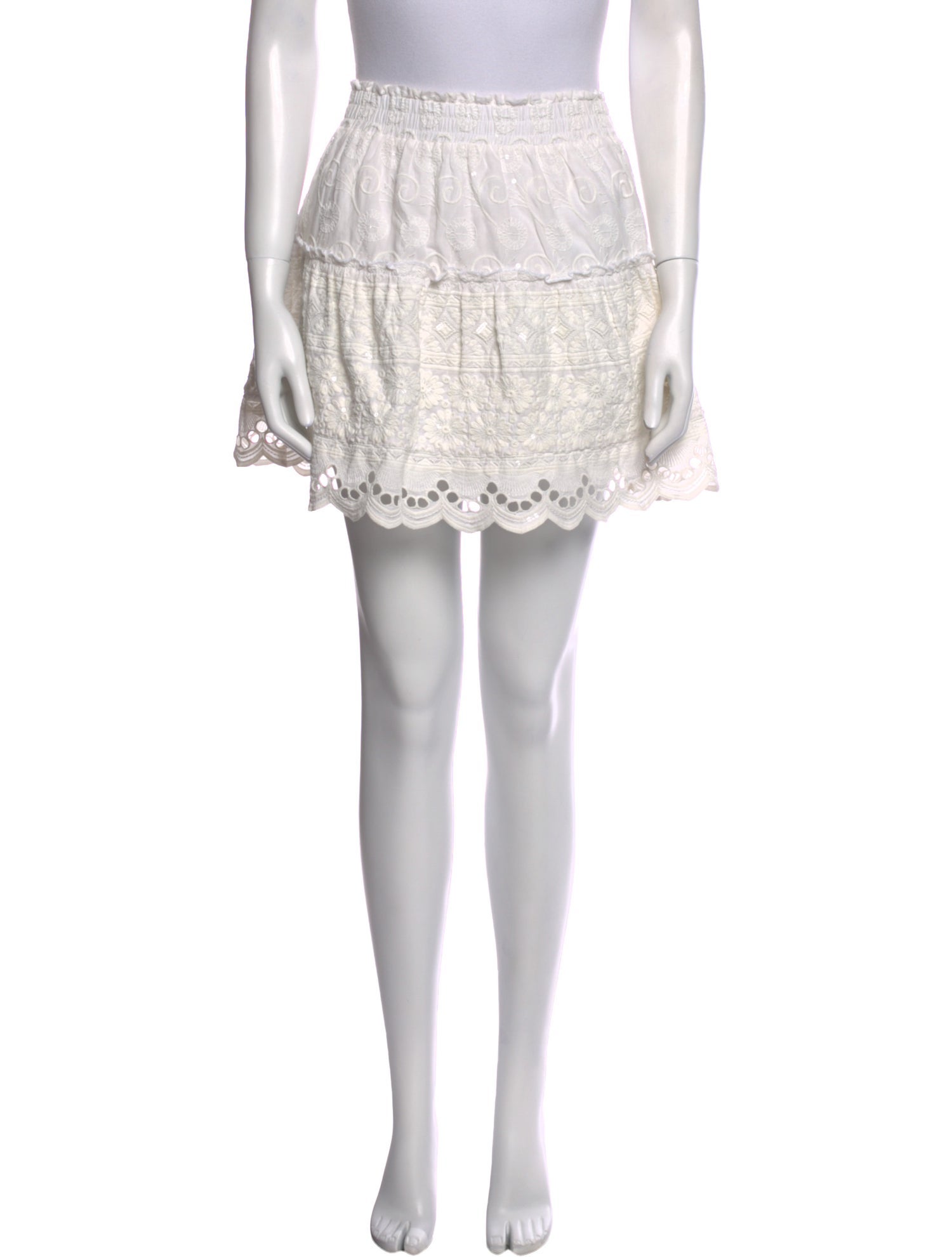 MISA Los Angeles Sequin Embellishments Mini Skirt