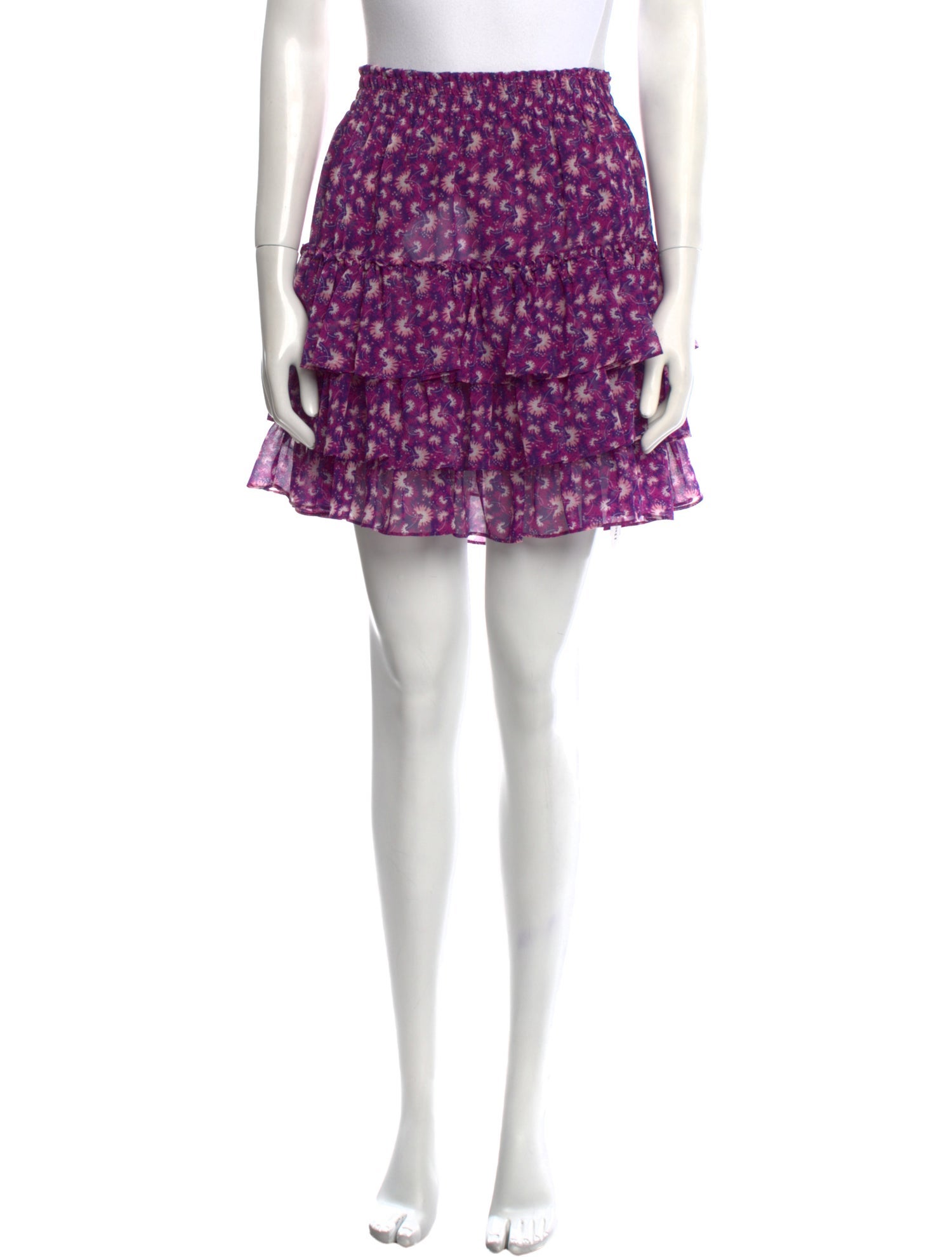 MISA Los Angeles Printed Mini Skirt