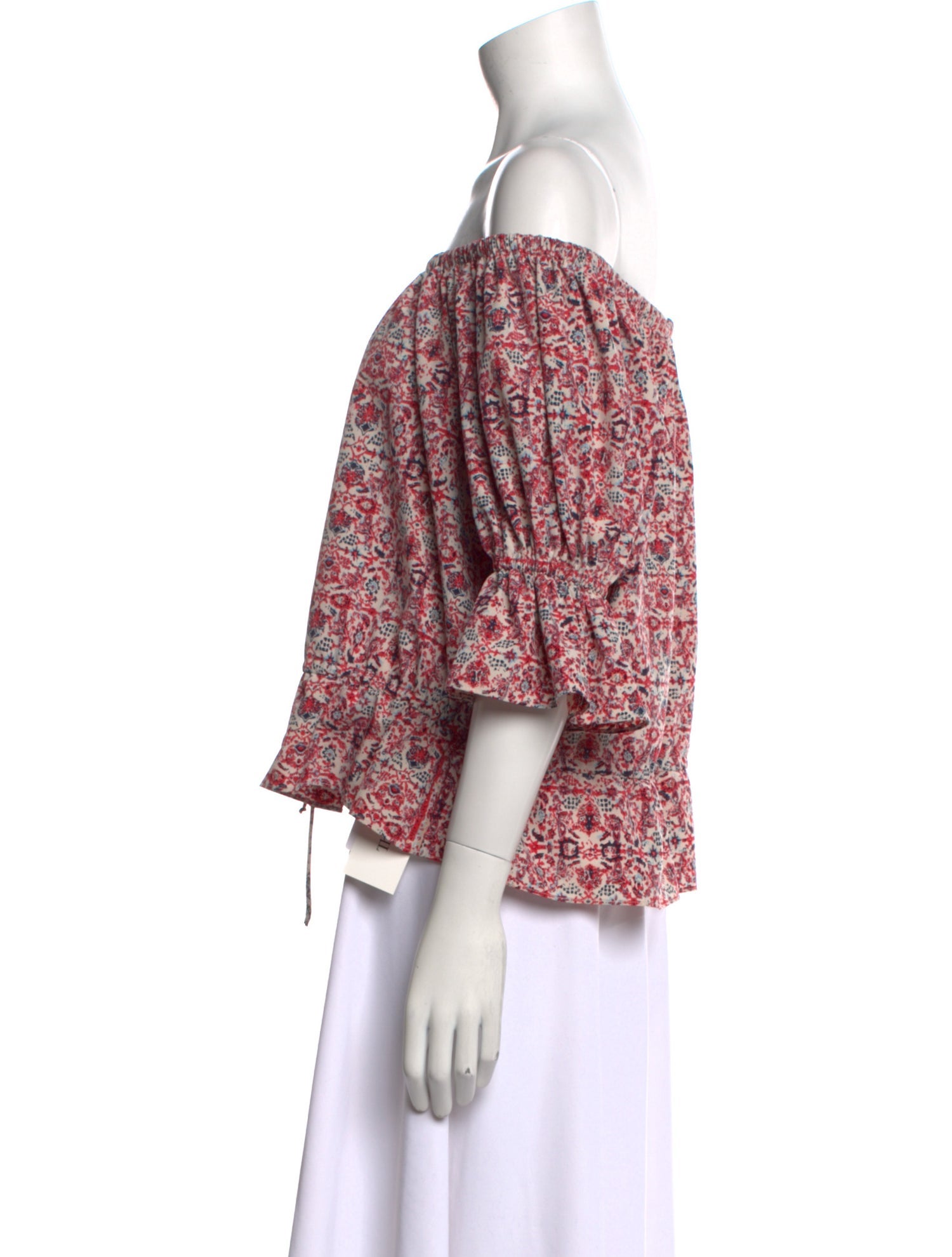 MISA Los Angeles Floral Print Off-The-Shoulder Blouse