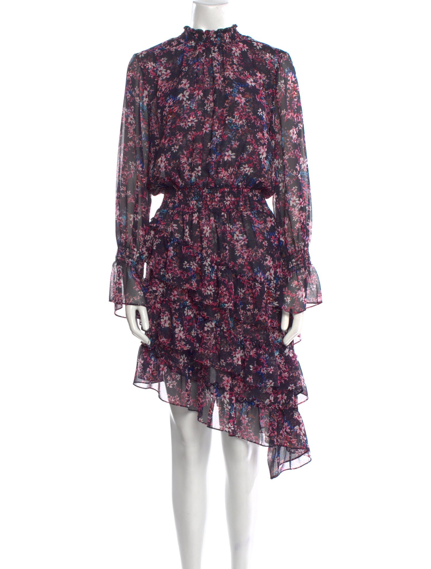 MISA Los Angeles Floral Print Midi Length Dress