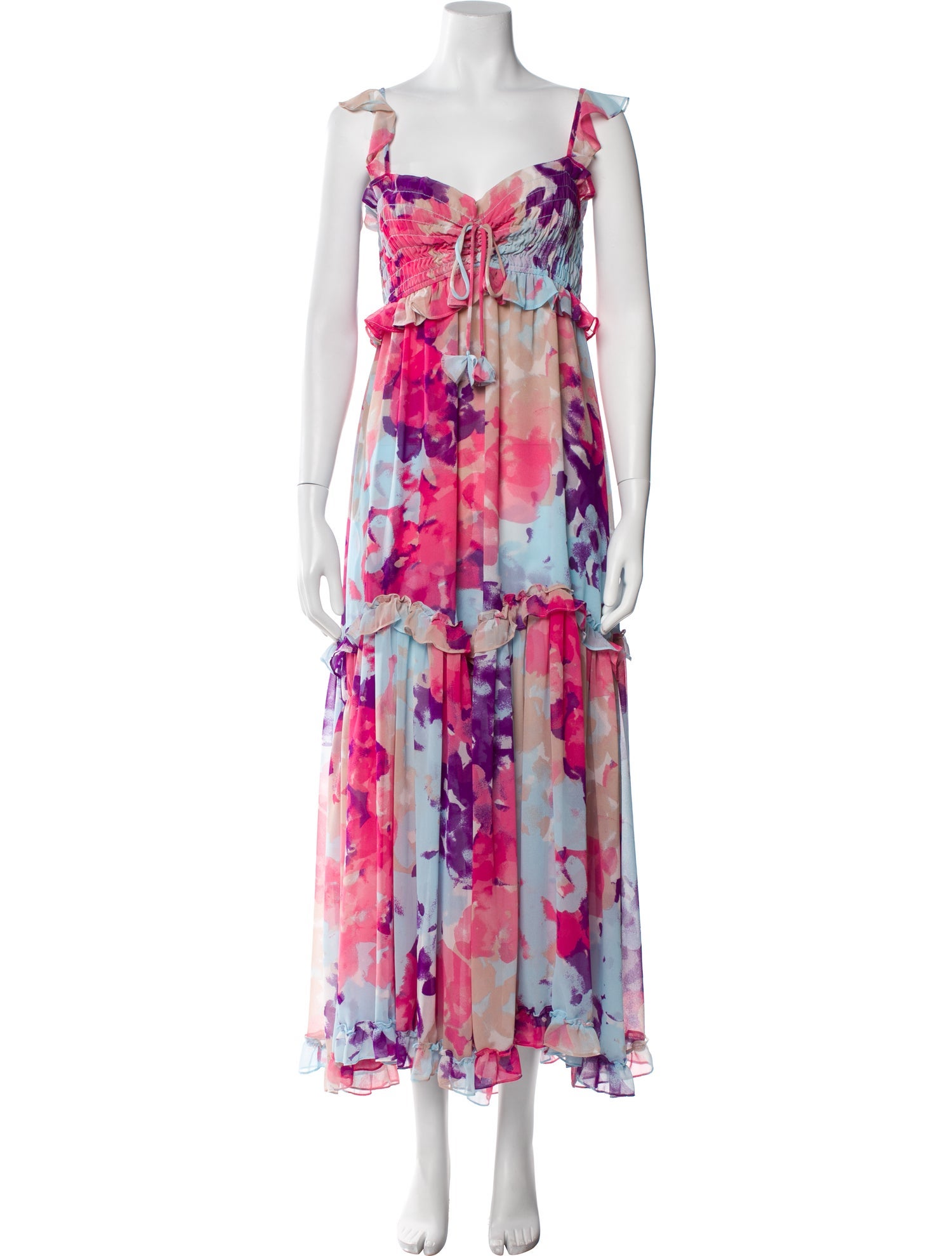 MISA Los Angeles Printed Long Dress
