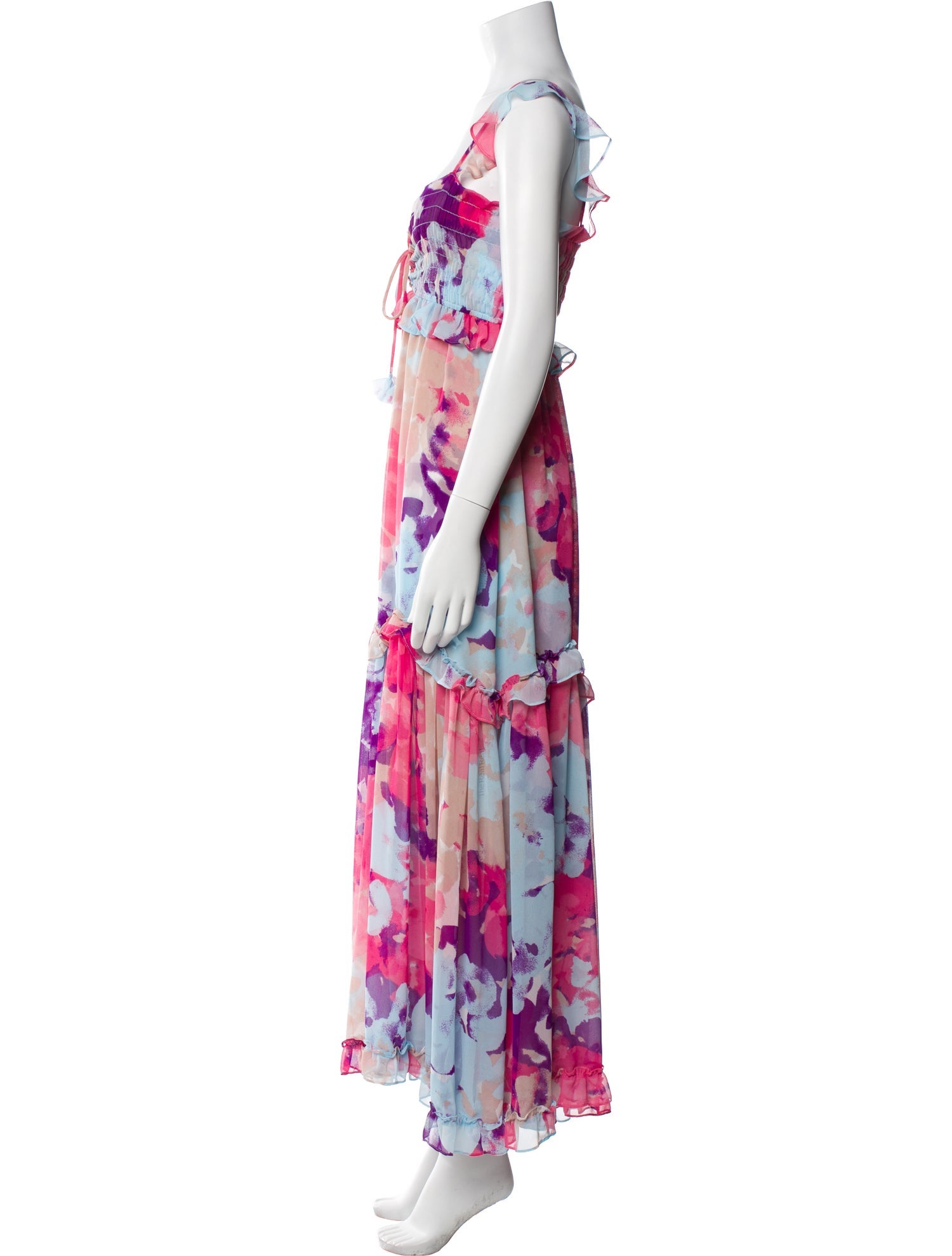 MISA Los Angeles Printed Long Dress