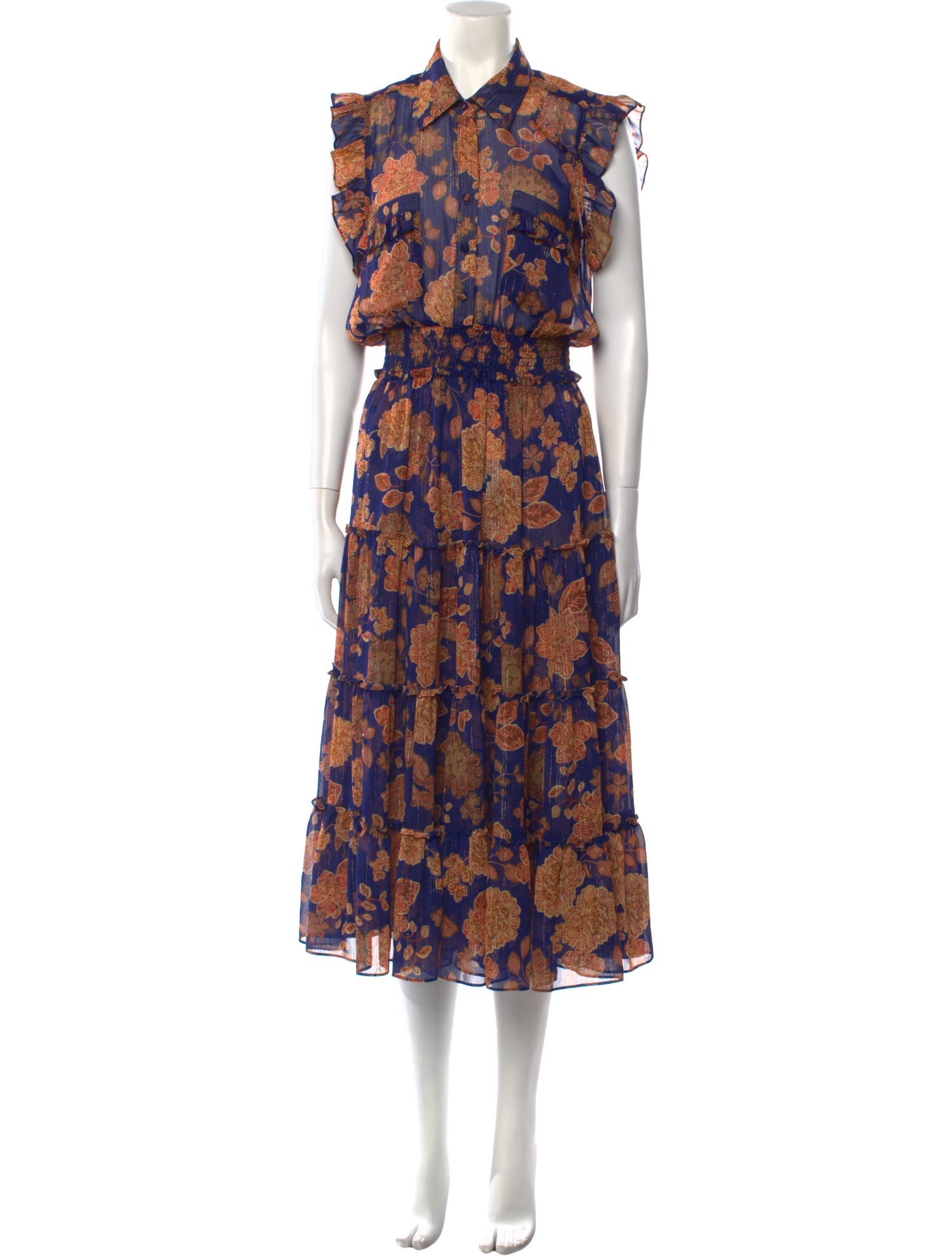 MISA Los Angeles Floral Print Long Dress