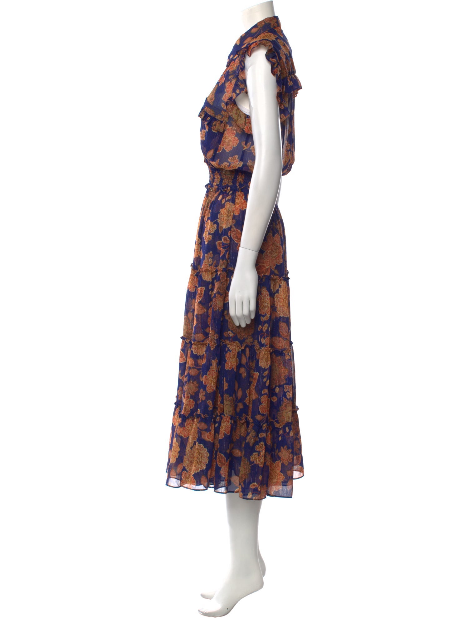 MISA Los Angeles Floral Print Long Dress