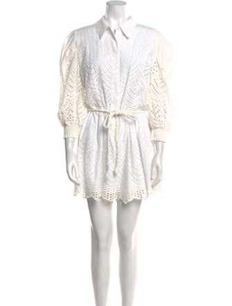MISA Los Angeles Lace Pattern Romper