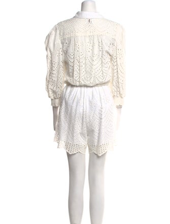 MISA Los Angeles Lace Pattern Romper