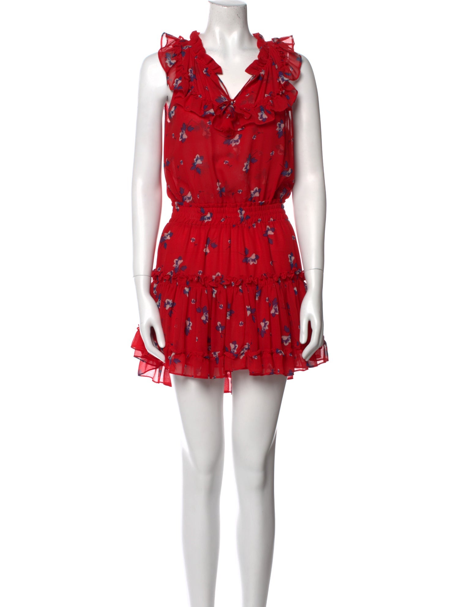 MISA Los Angeles Floral Print Mini Dress