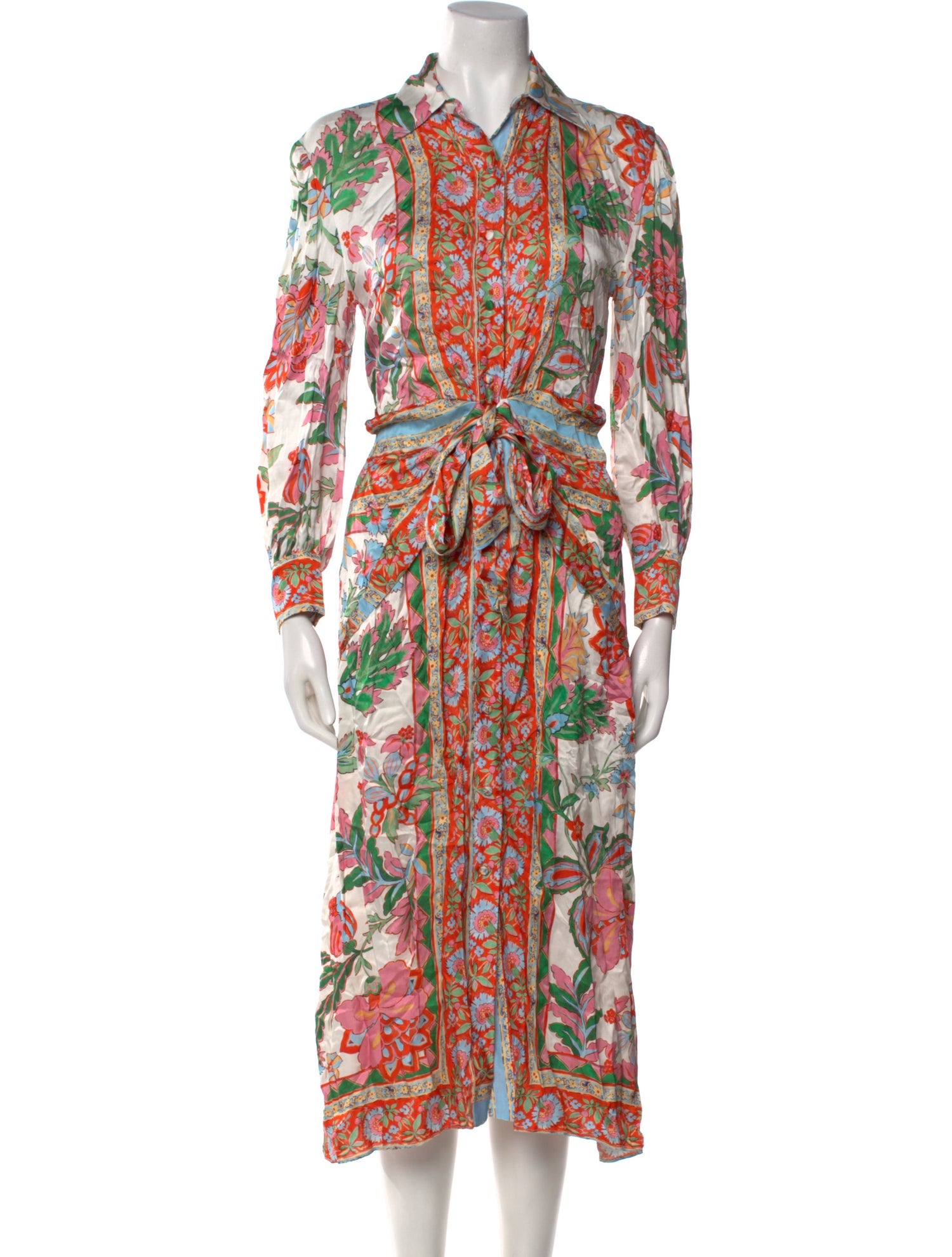 MISA Los Angeles Floral Print Midi Length Dress