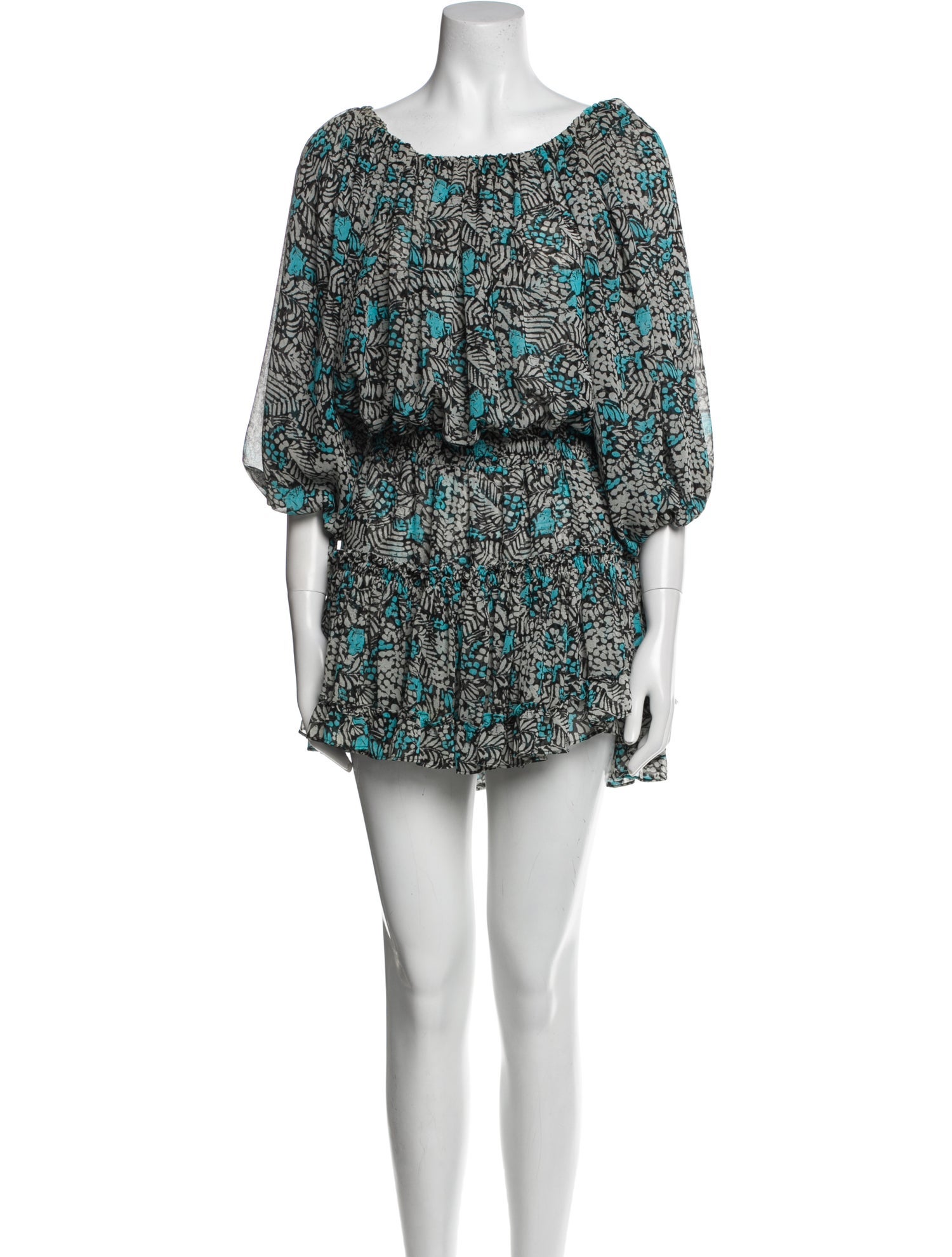 MISA Los Angeles Floral Print Mini Dress