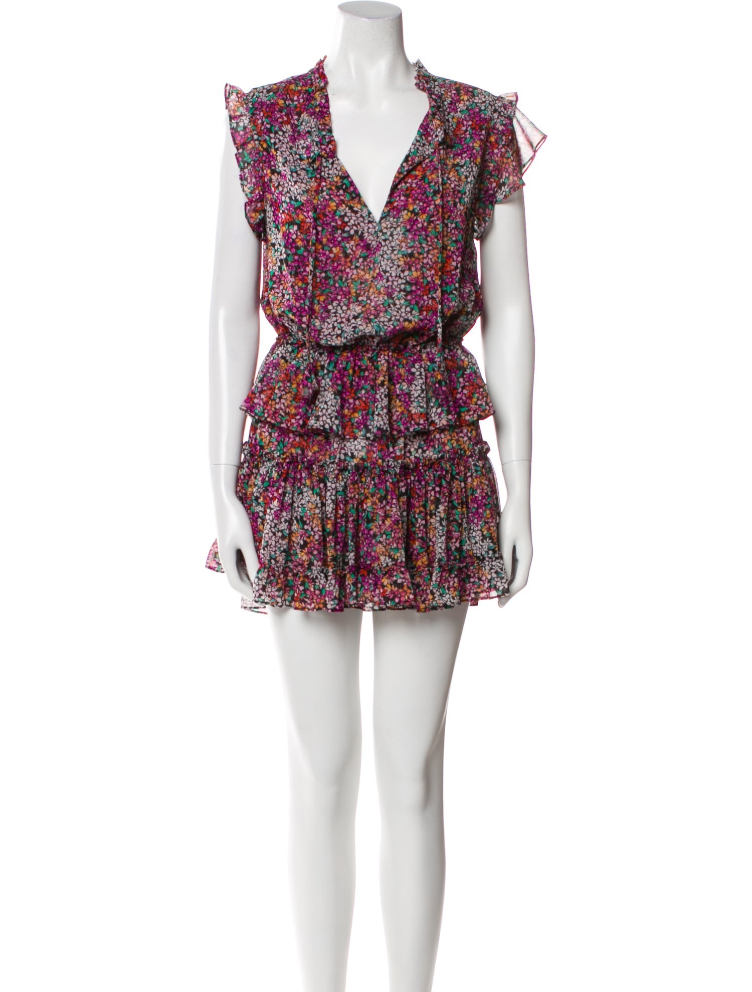 MISA Los Angeles Floral Print Mini Dress