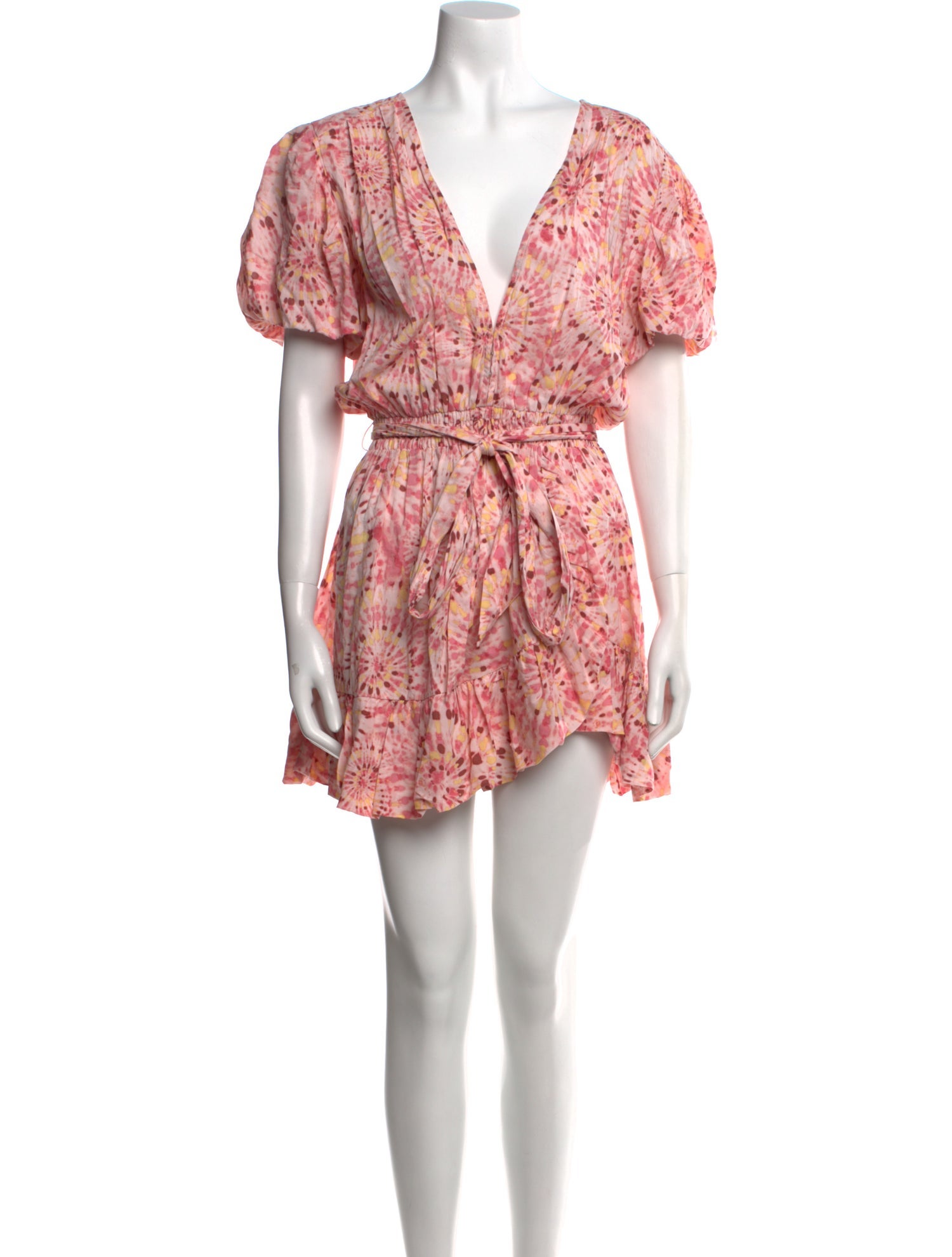 MISA Los Angeles Tie-Dye Print Mini Dress