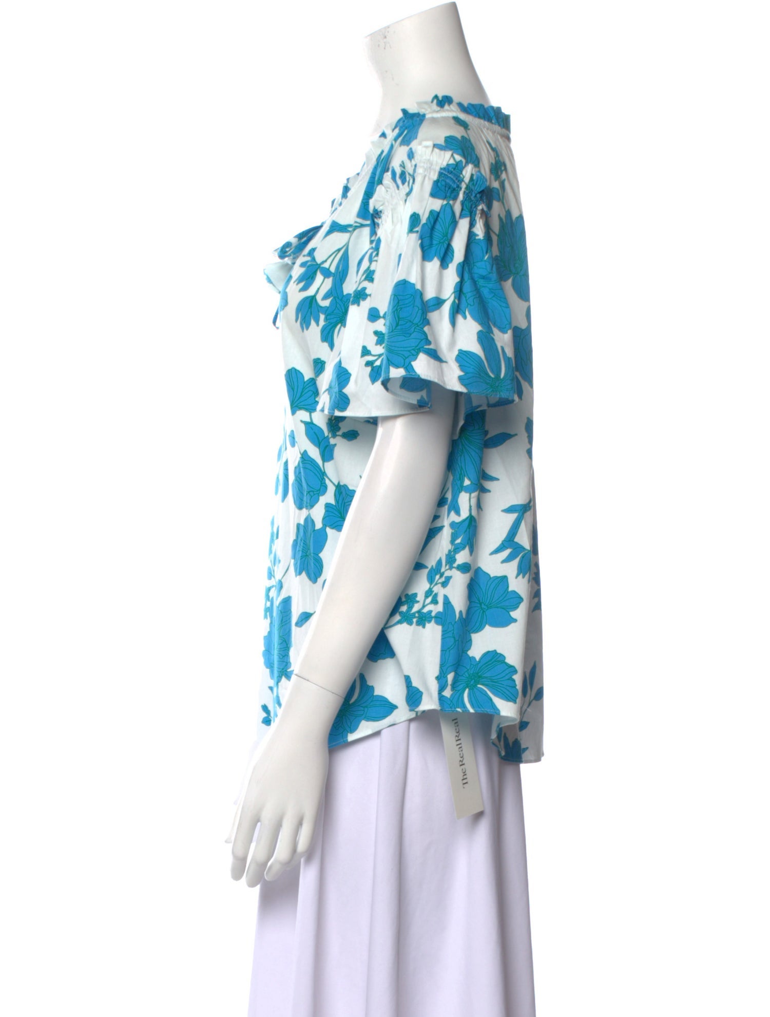 MISA Los Angeles Floral Print Scoop Neck T-Shirt