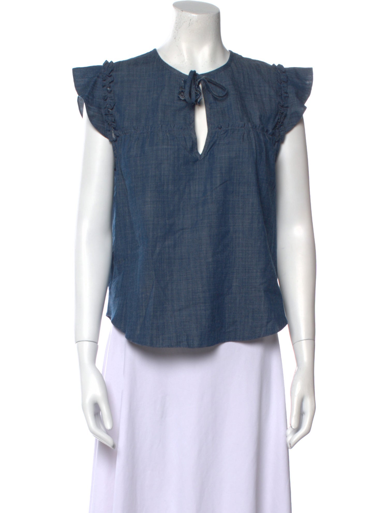 MISA Los Angeles Tie Neck Short Sleeve Blouse w/ Tags