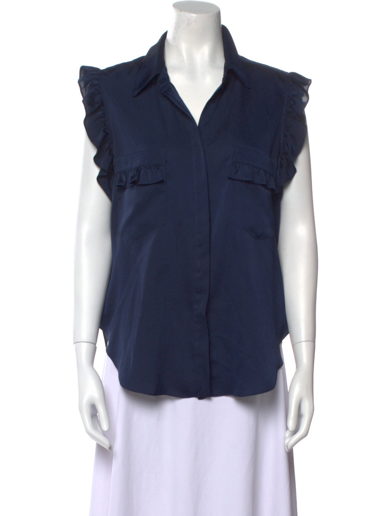 MISA Los Angeles Sleeveless Button-Up Top