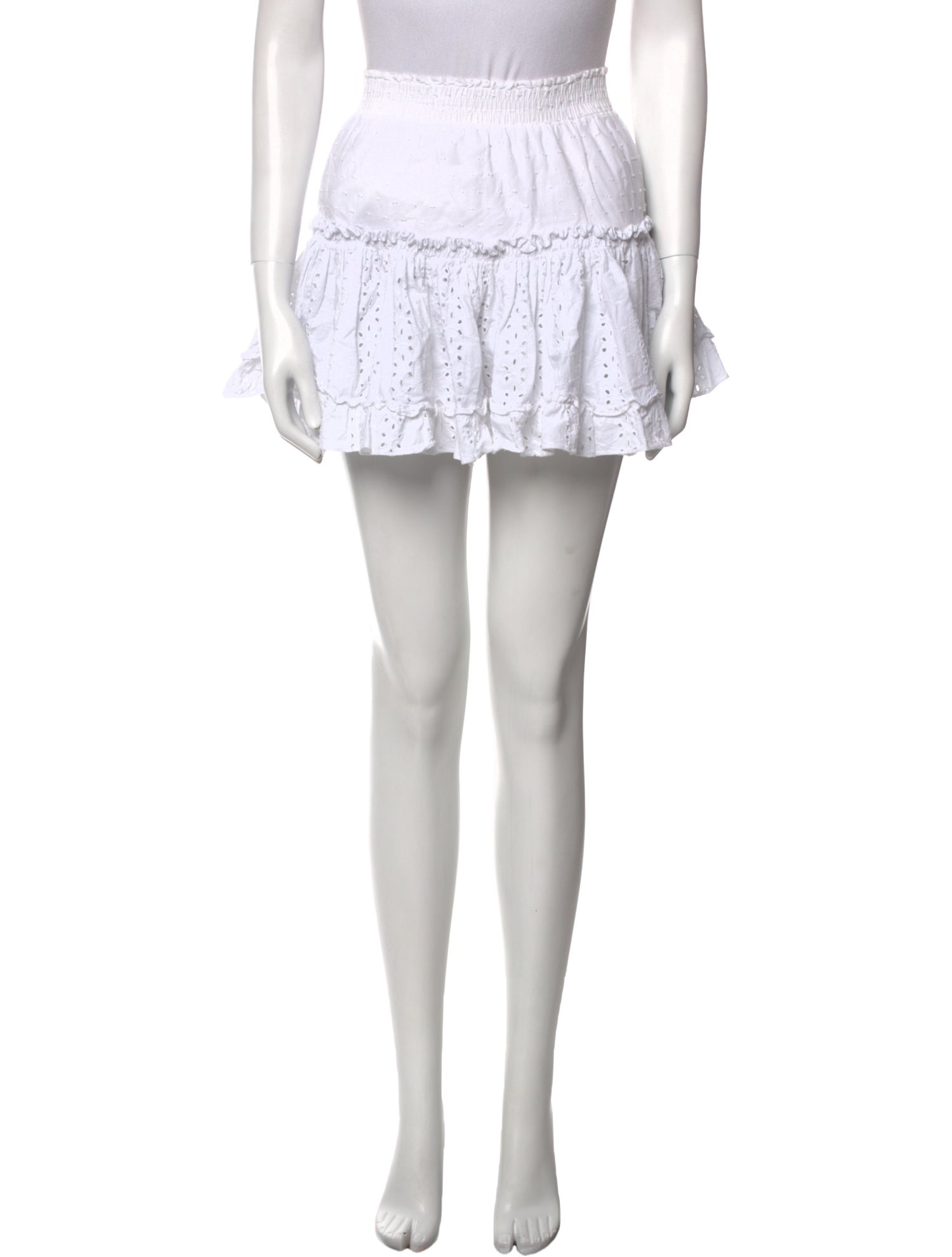 MISA Los Angeles Ruffle Embellishment Mini Skirt