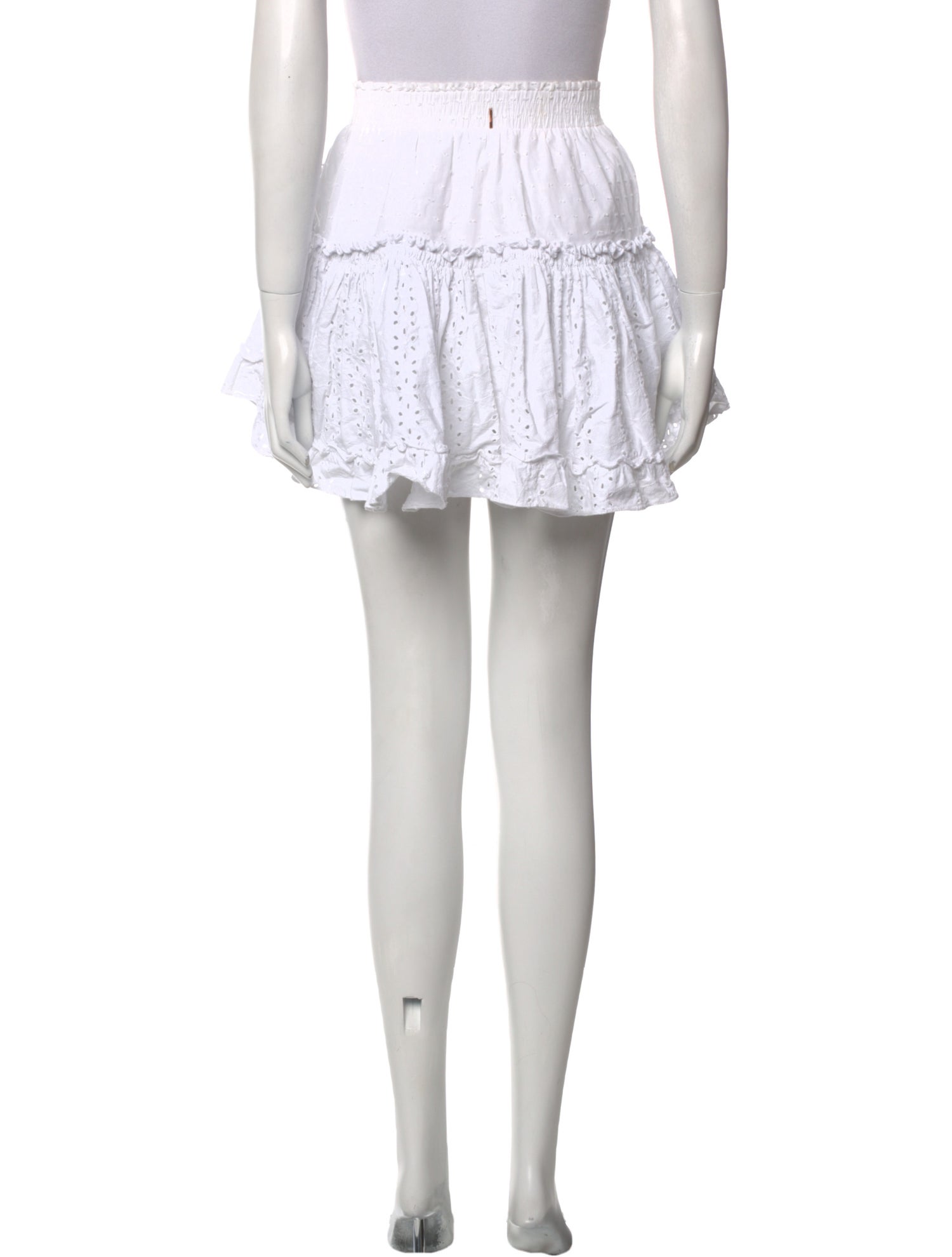 MISA Los Angeles Ruffle Embellishment Mini Skirt