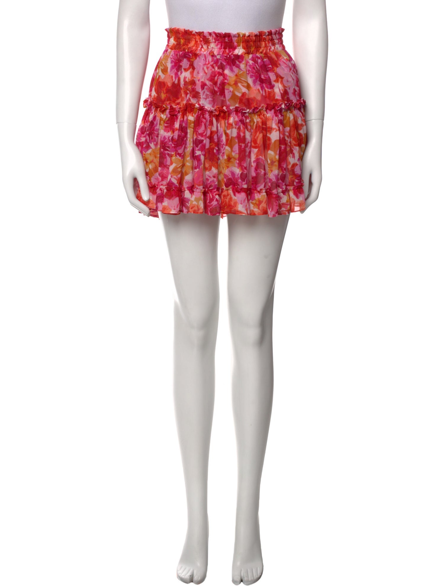 MISA Los Angeles Floral Print Mini Skirt