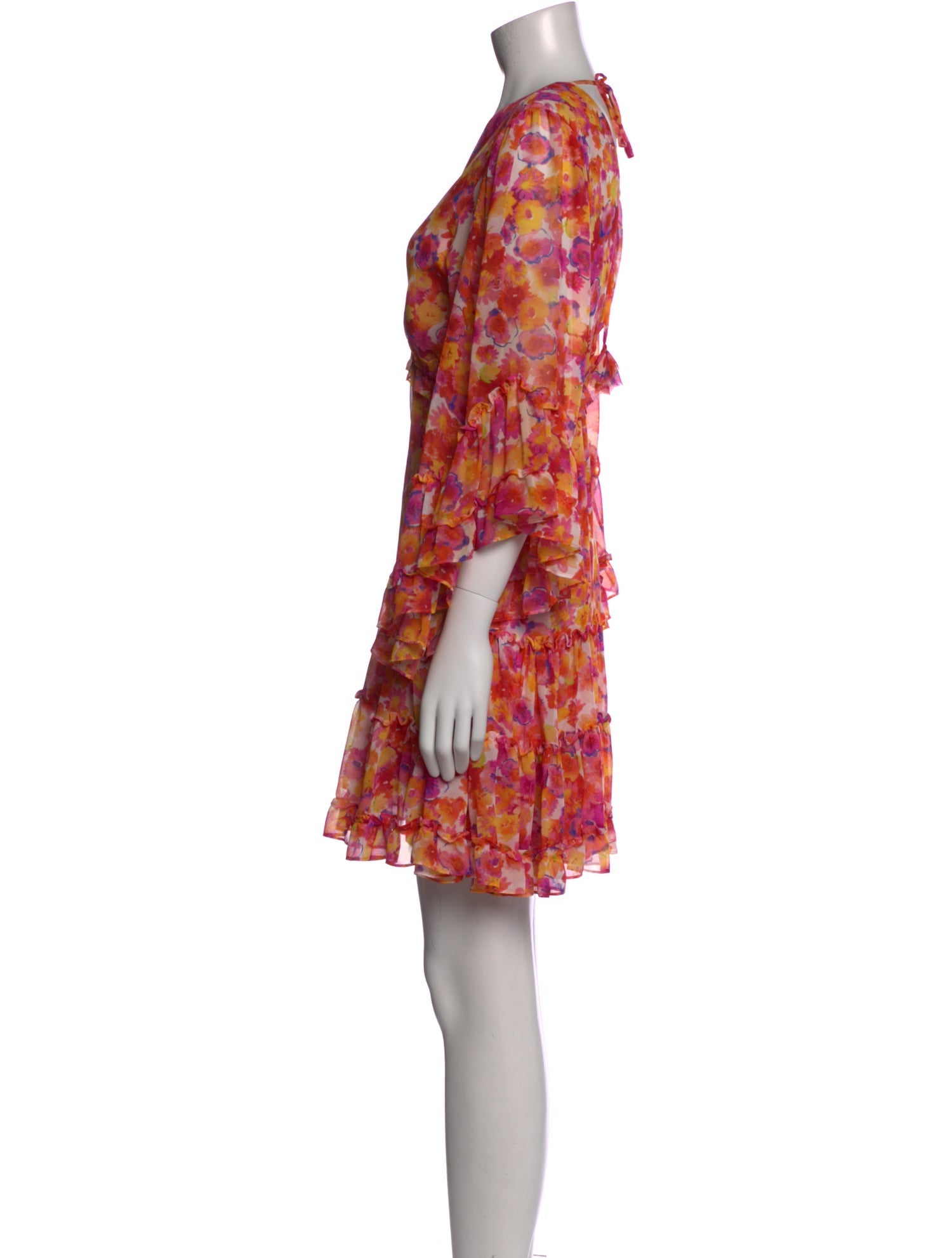 MISA Los Angeles Floral Print Mini Dress