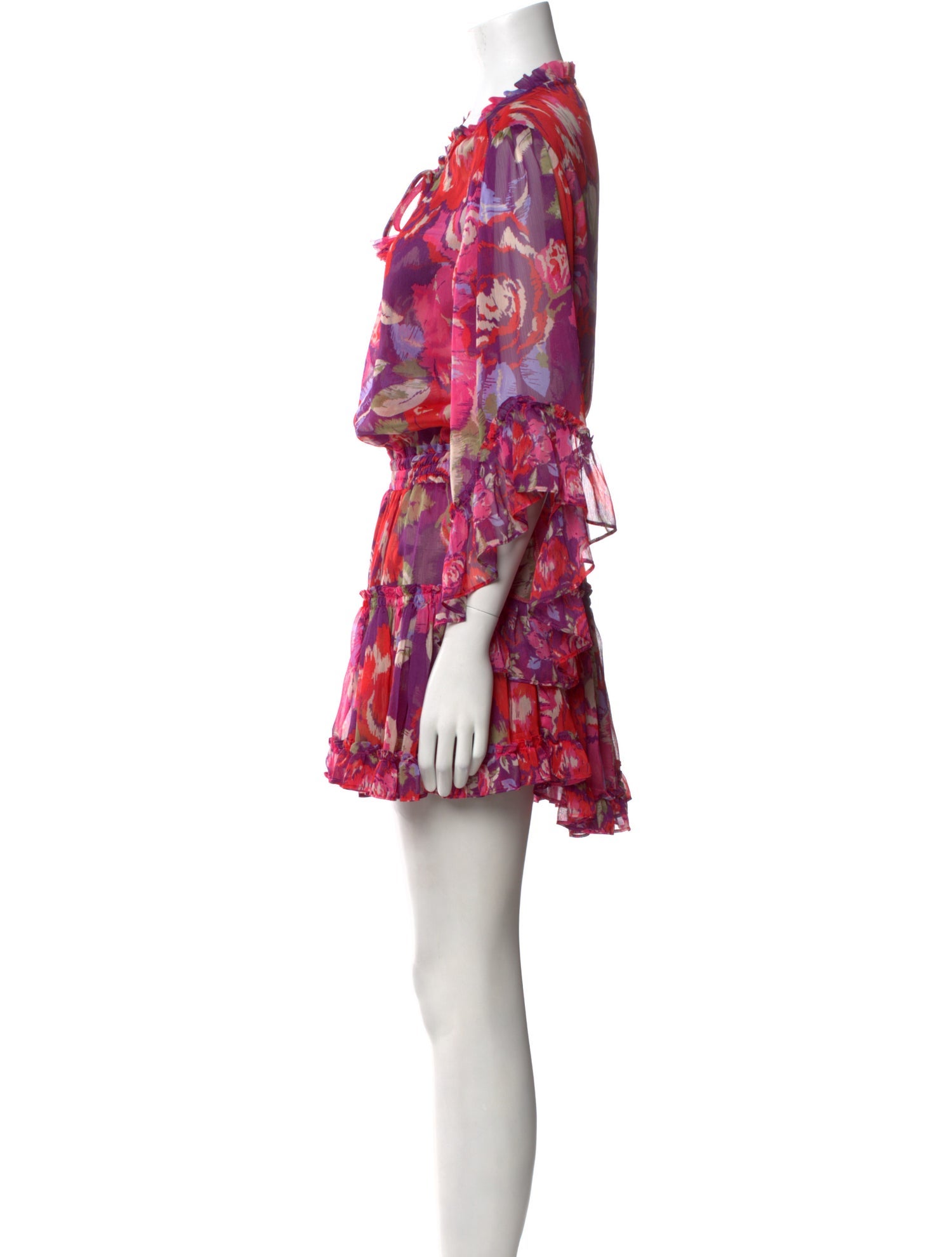 MISA Los Angeles Floral Print Mini Dress