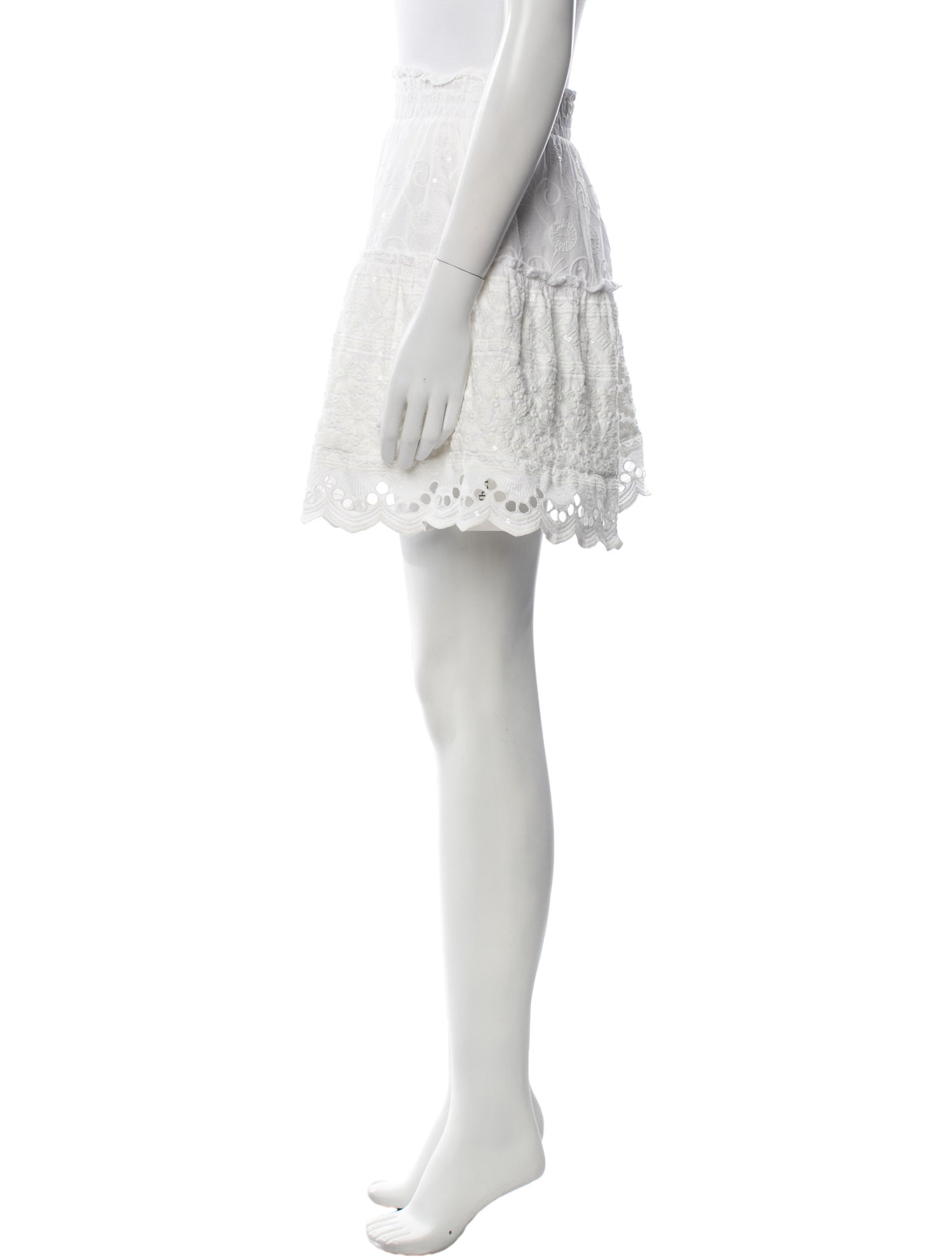 MISA Los Angeles Sequin Embellishments Mini Skirt