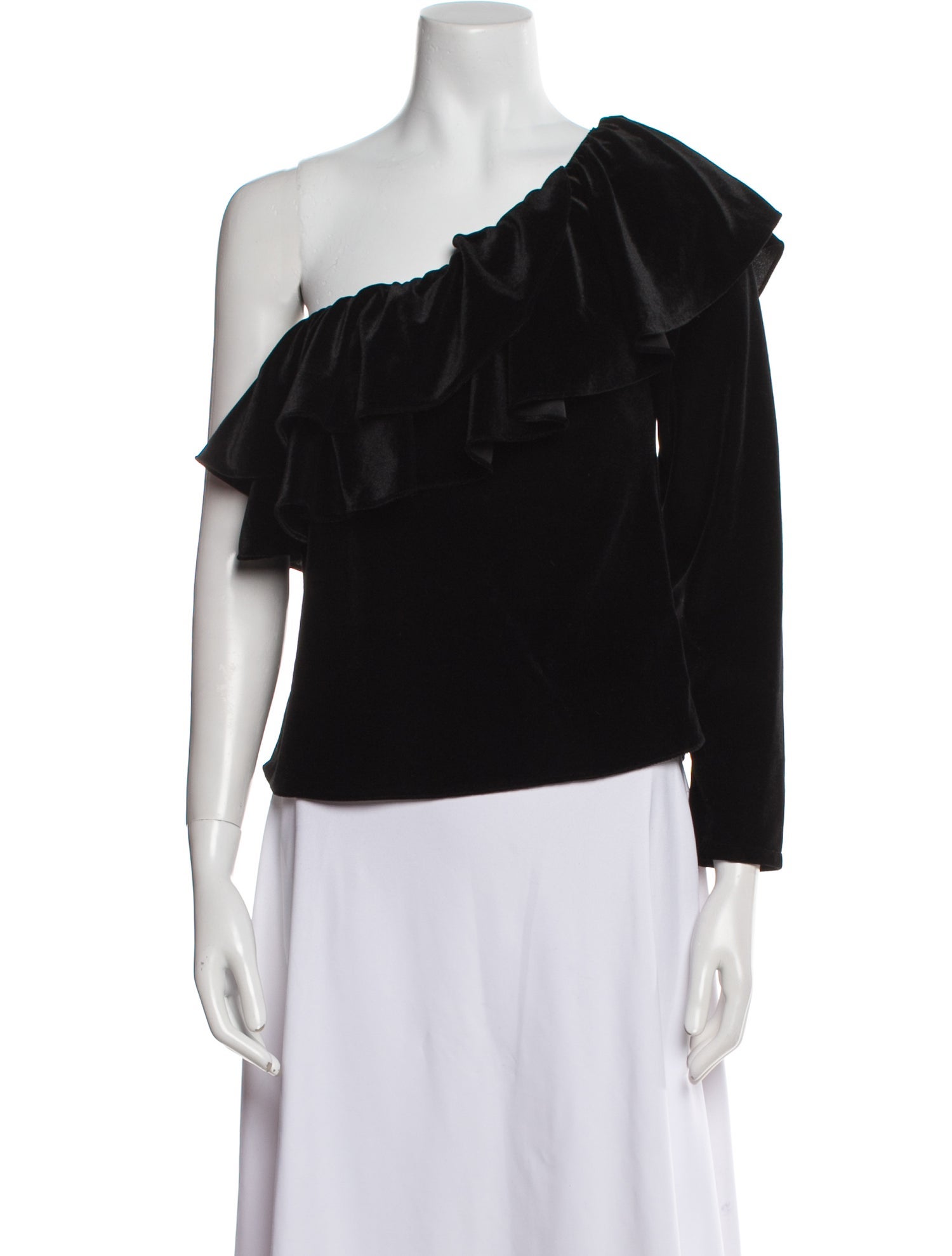 MISA Los Angeles One-Shoulder Long Sleeve Top