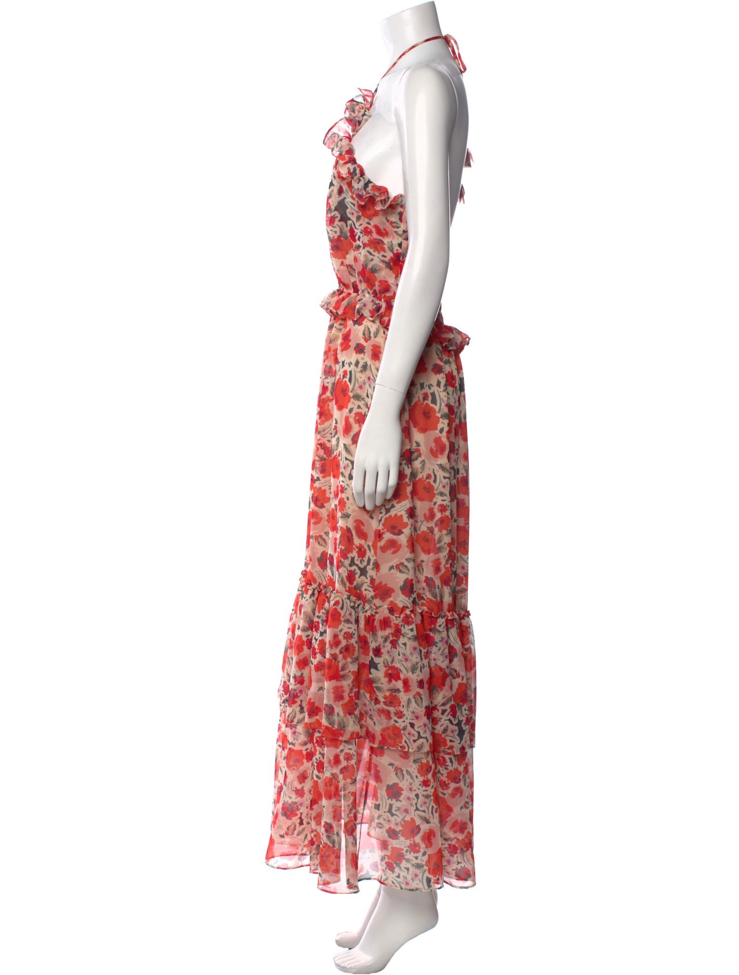 MISA Los Angeles Floral Print Long Dress