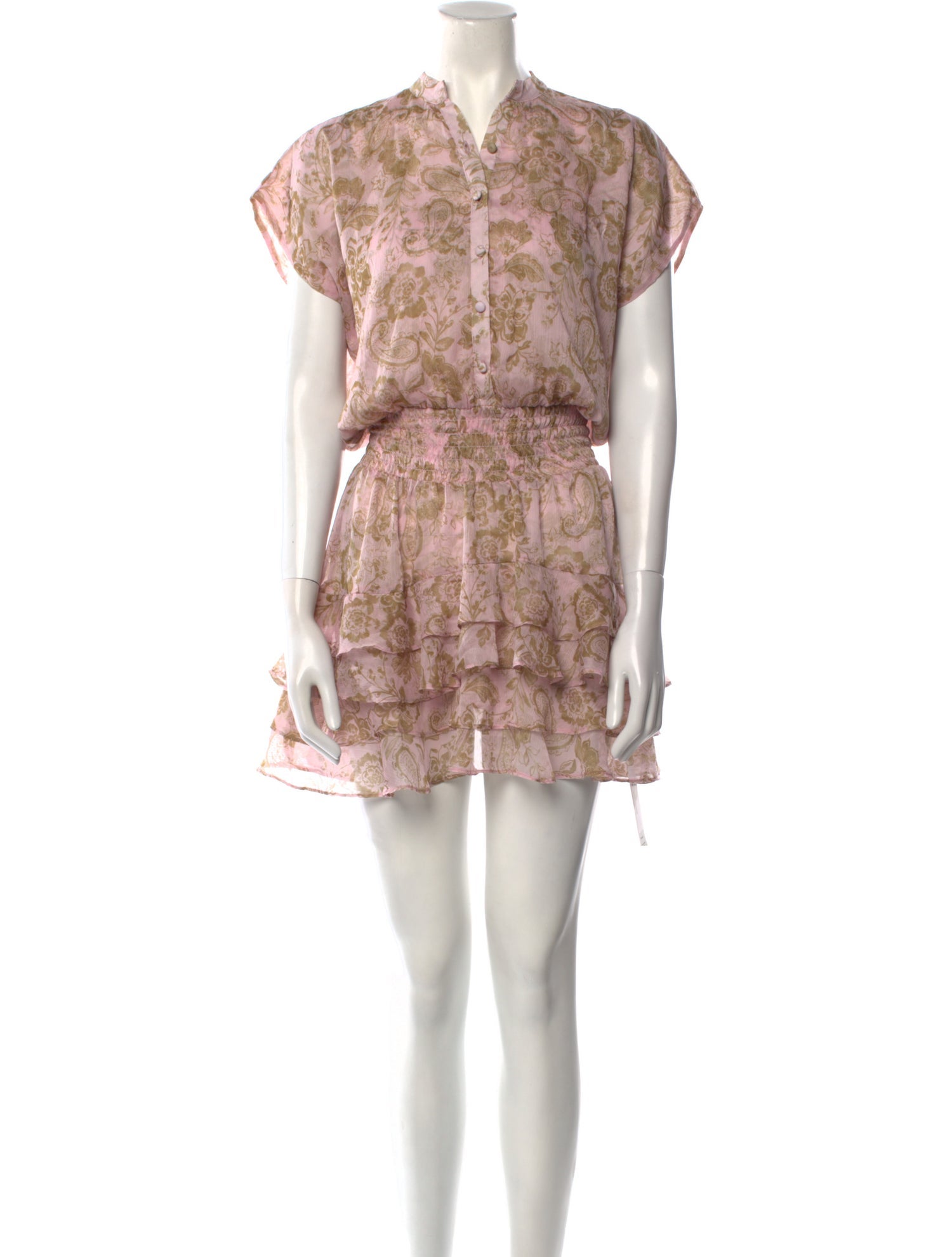 MISA Los Angeles Floral Print Mini Dress