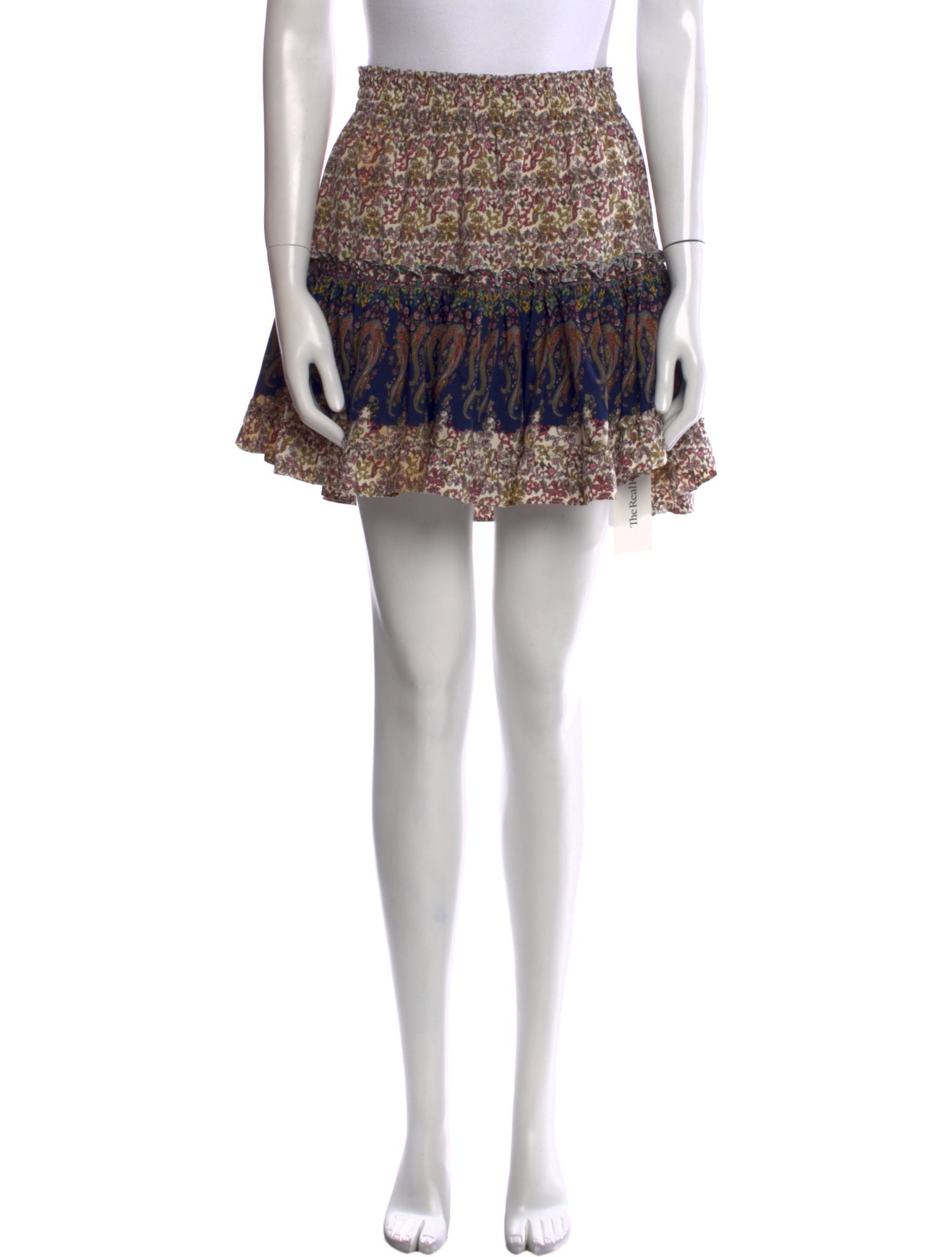 MISA Los Angeles Paisley Print Mini Skirt