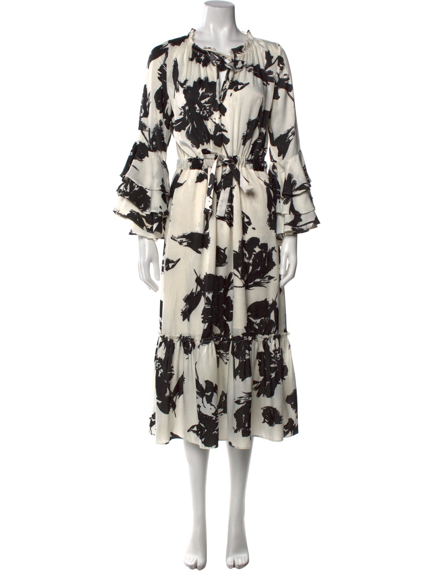 MISA Los Angeles Floral Print Long Dress