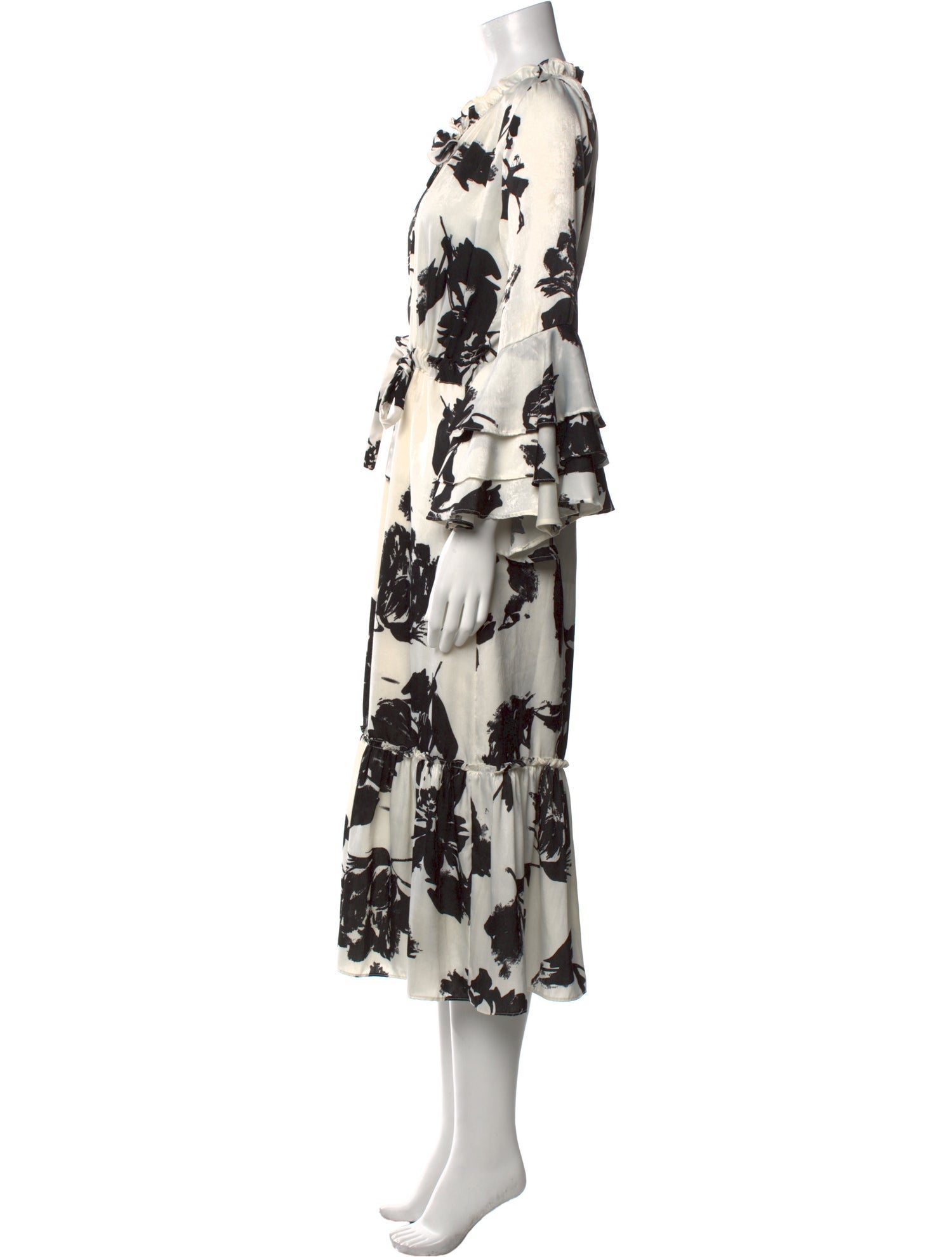 MISA Los Angeles Floral Print Long Dress