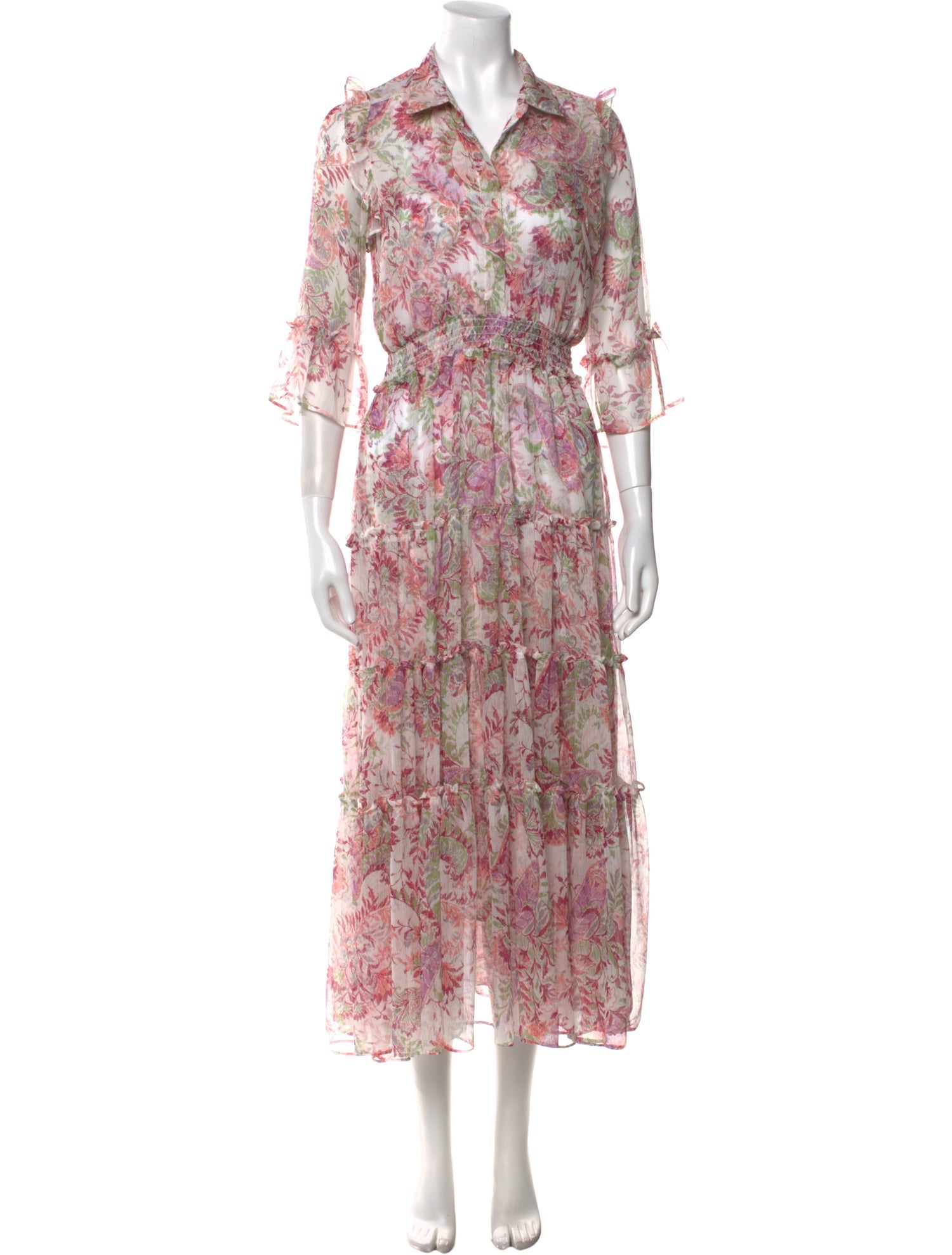 MISA Los Angeles Floral Print Long Dress