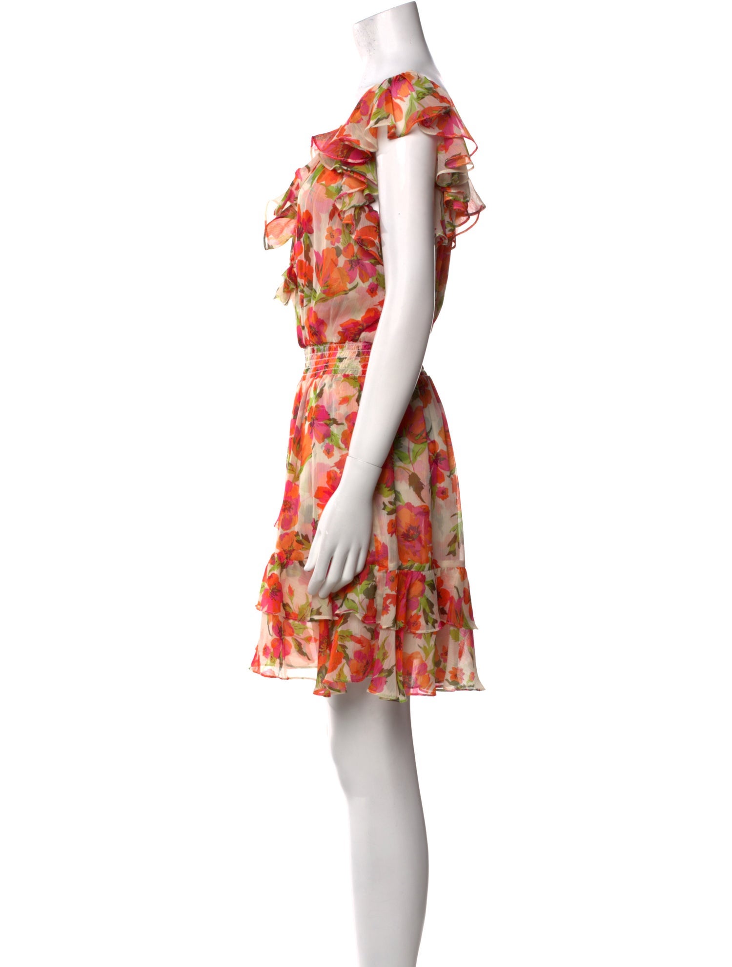 MISA Los Angeles Floral Print Mini Dress