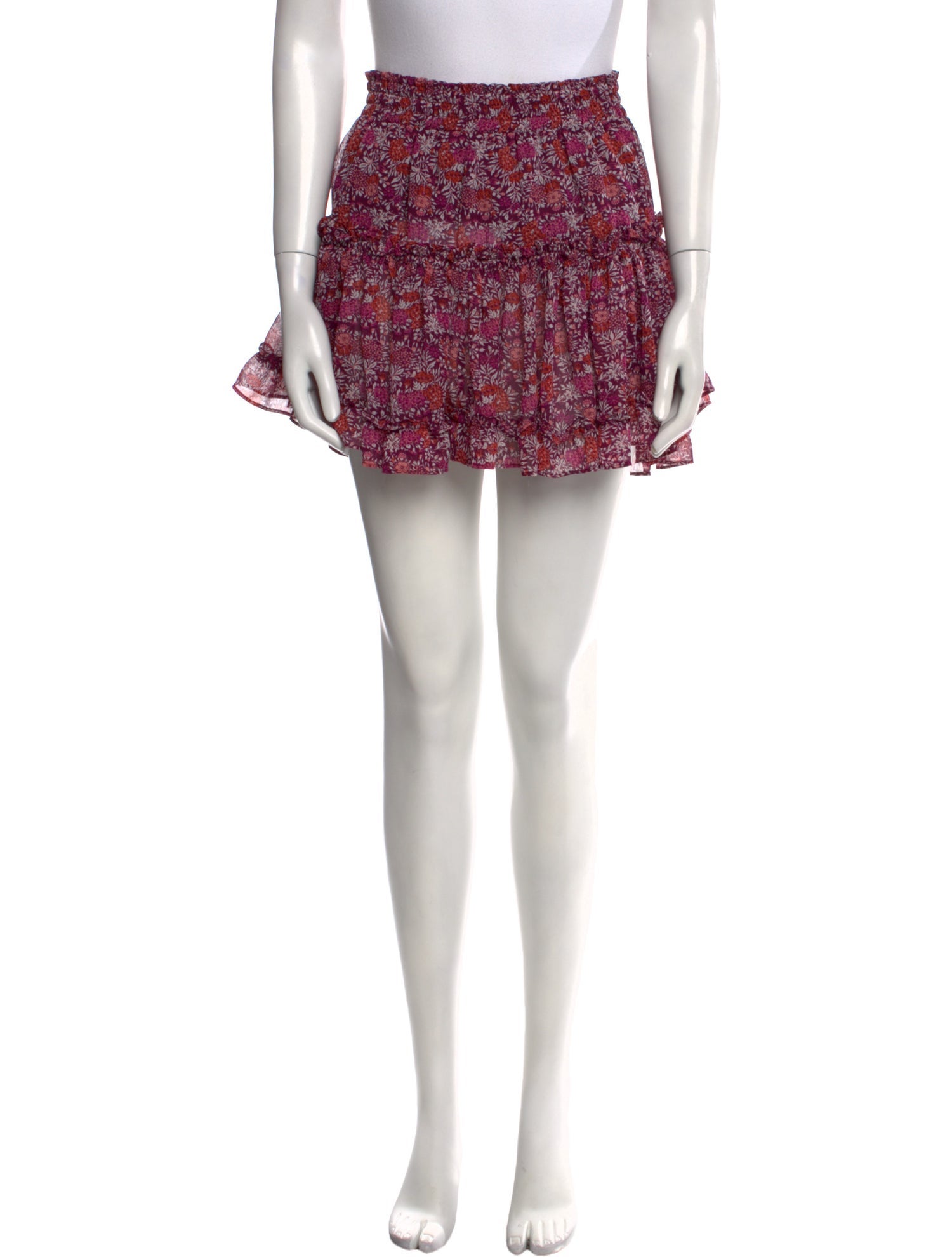 MISA Los Angeles Floral Print Mini Skirt