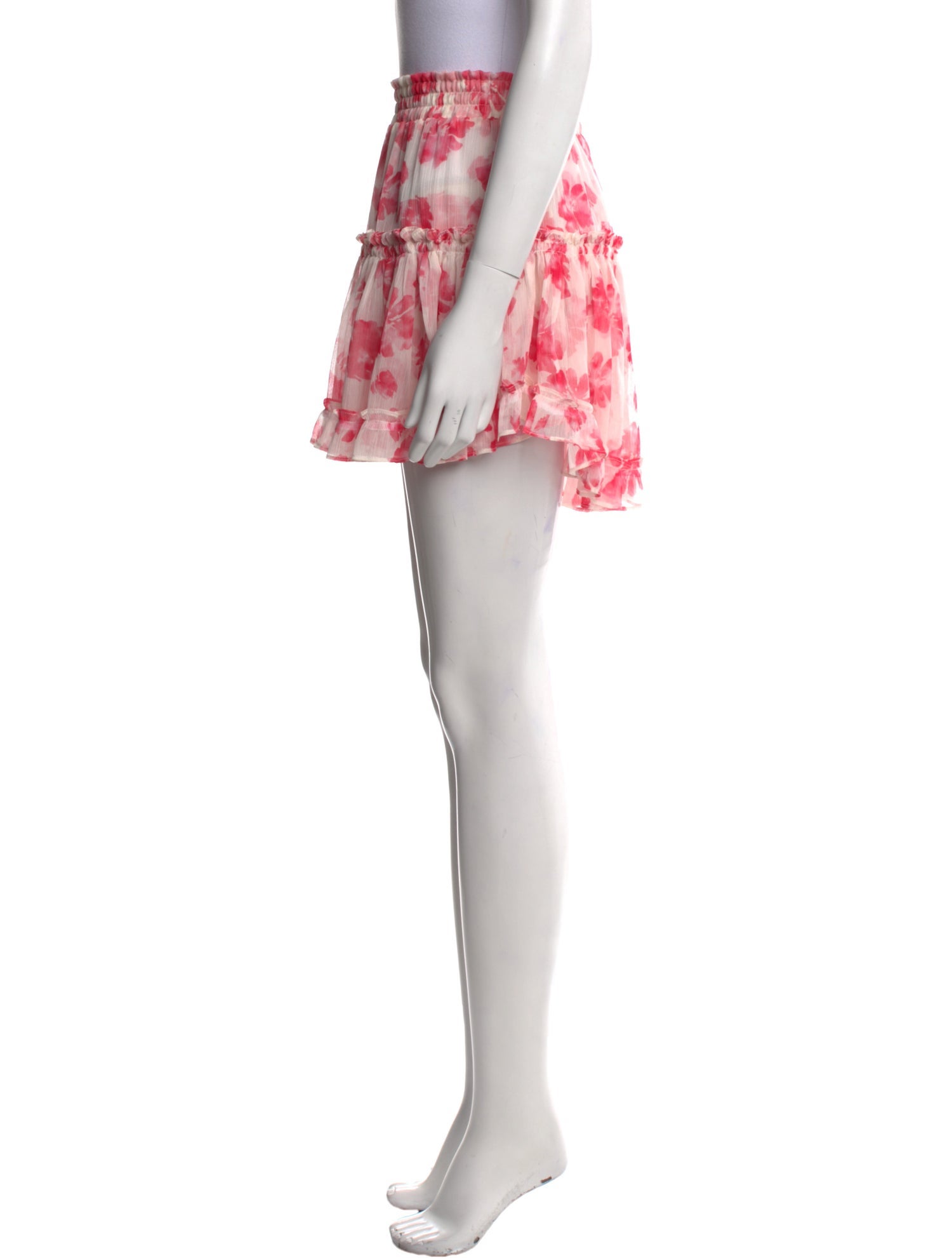 MISA Los Angeles Floral Print Mini Skirt