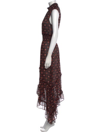 MISA Los Angeles Floral Print Long Dress
