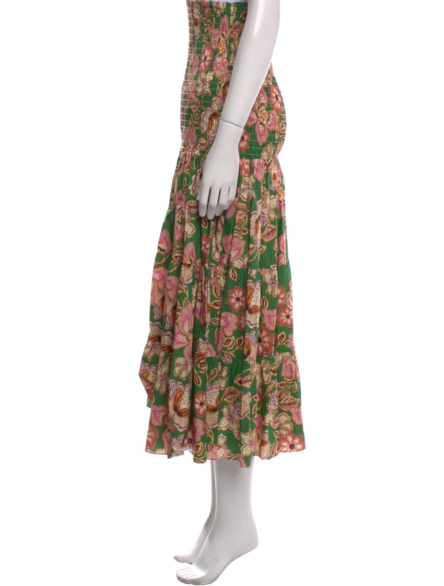 MISA Los Angeles Floral Print Midi Length Skirt