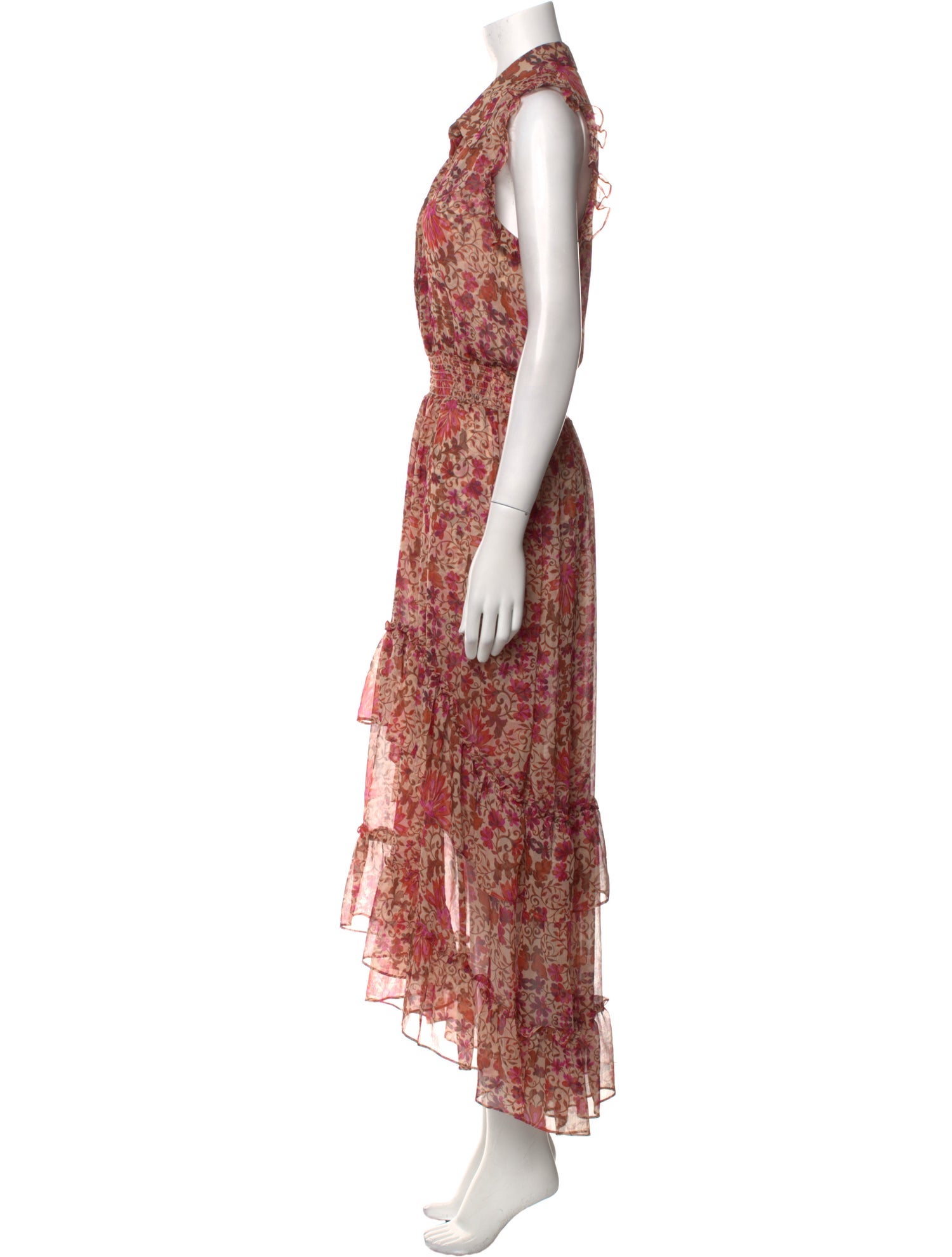 MISA Los Angeles Floral Print Long Dress