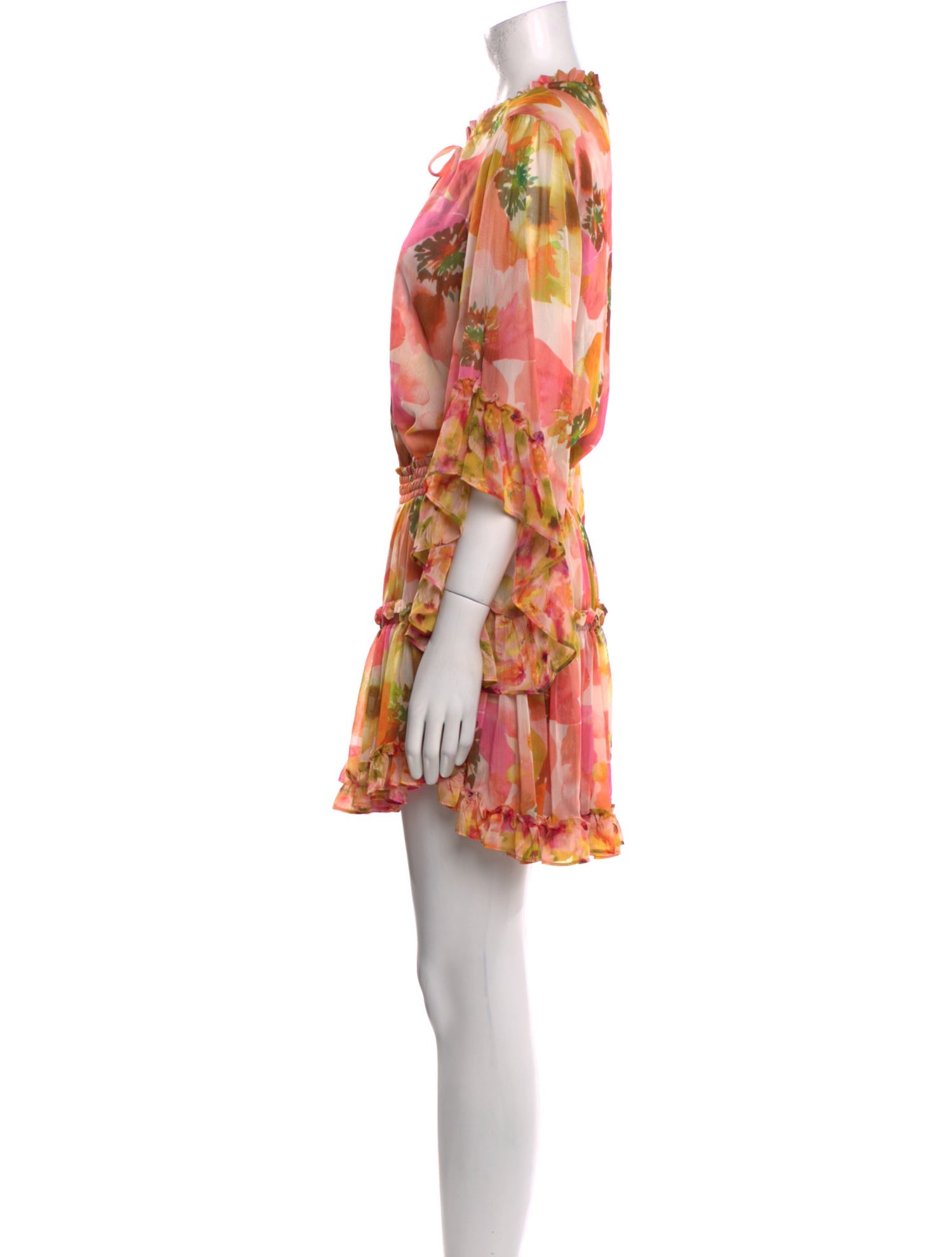 MISA Los Angeles Floral Print Mini Dress