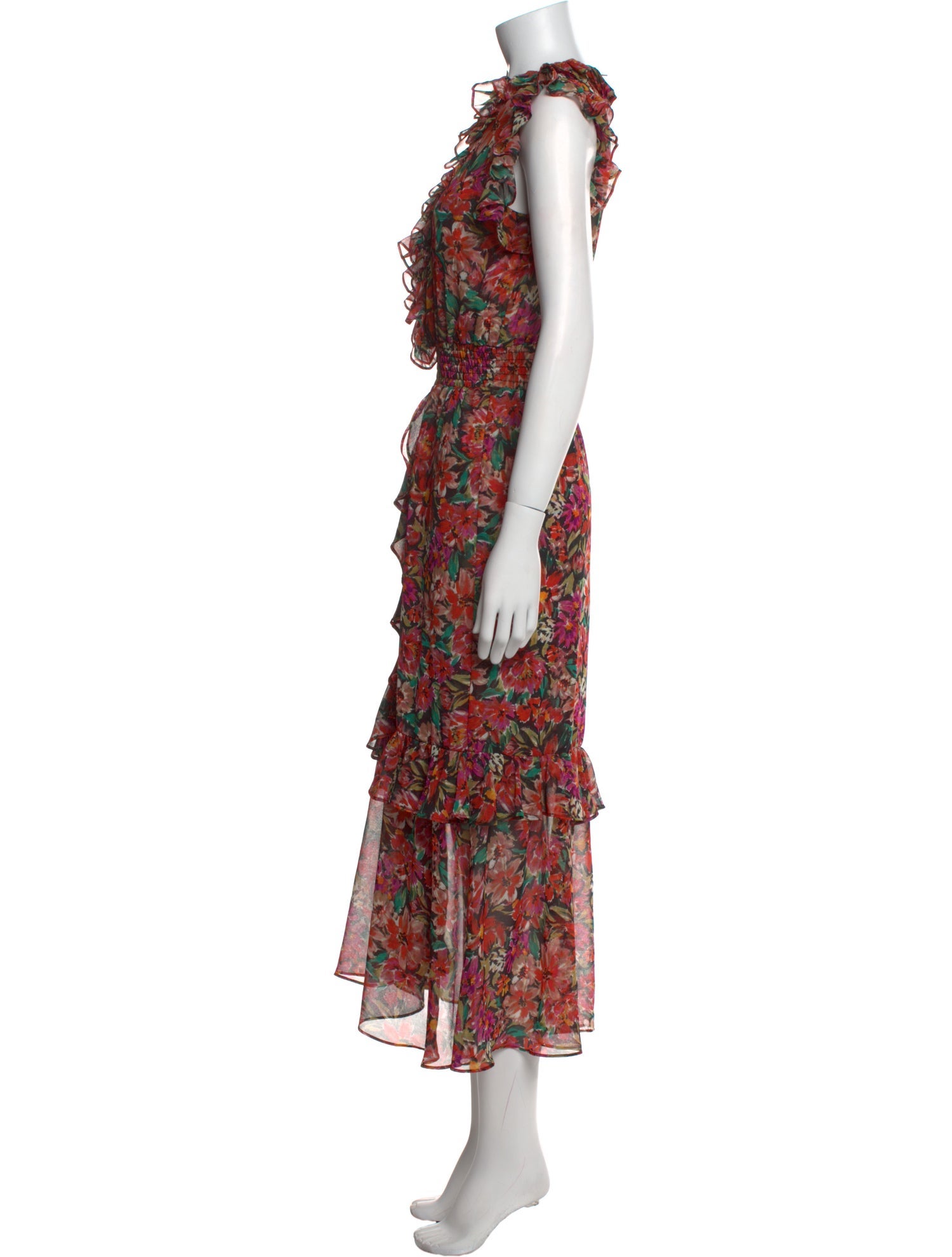 MISA Los Angeles Floral Print Long Dress