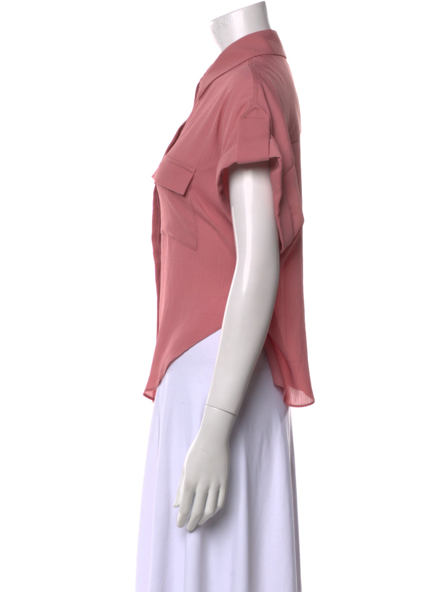 MISA Los Angeles Short Sleeve Button-Up Top