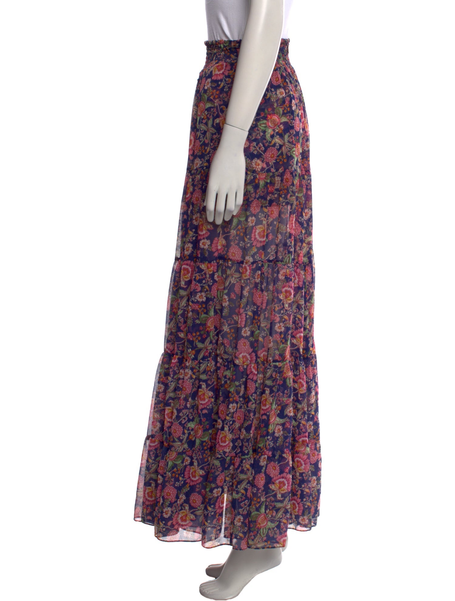 MISA Los Angeles Floral Print Long Skirt