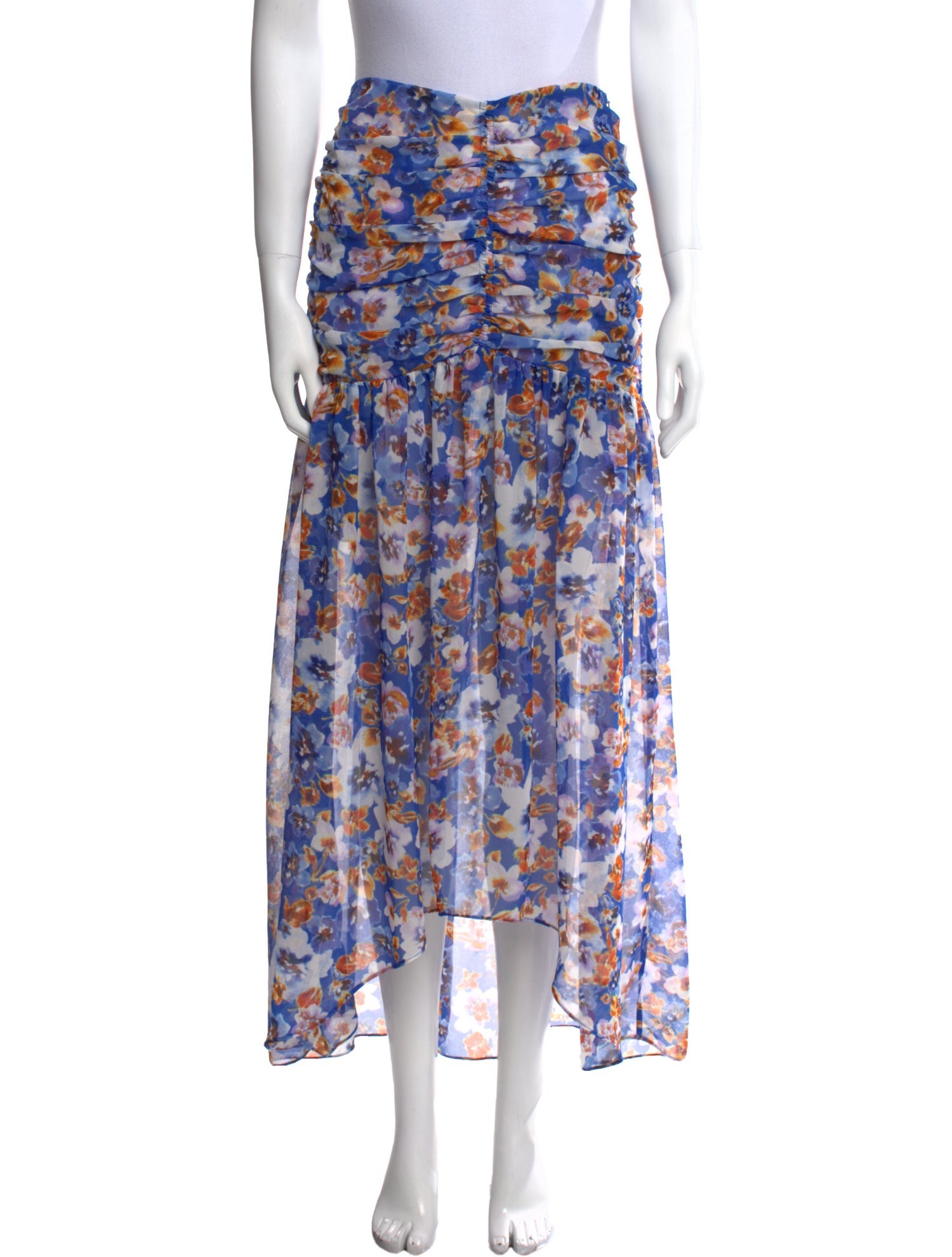 MISA Los Angeles Floral Print Midi Length Skirt w/ Tags
