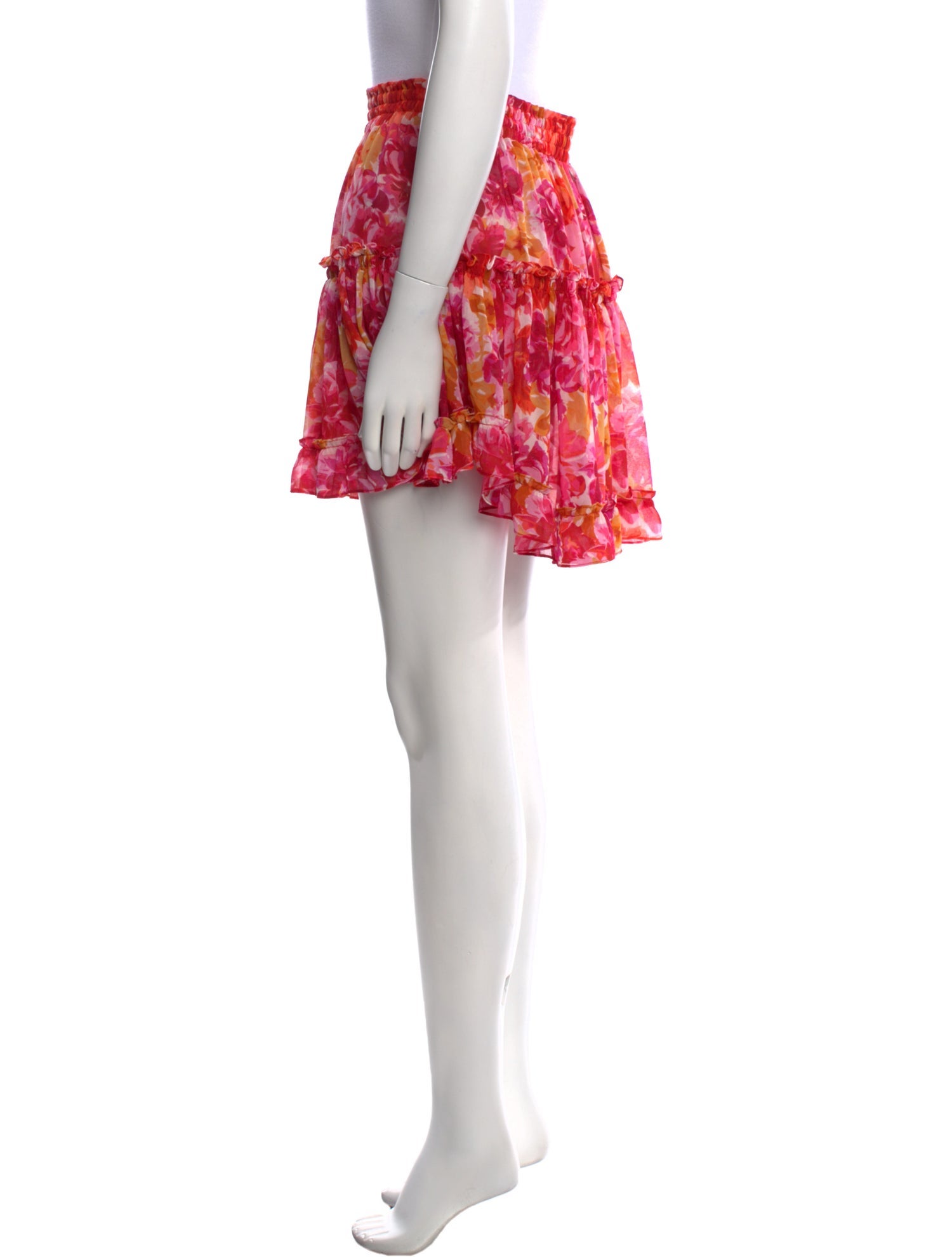 MISA Los Angeles Floral Print Mini Skirt