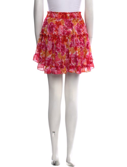 MISA Los Angeles Floral Print Mini Skirt