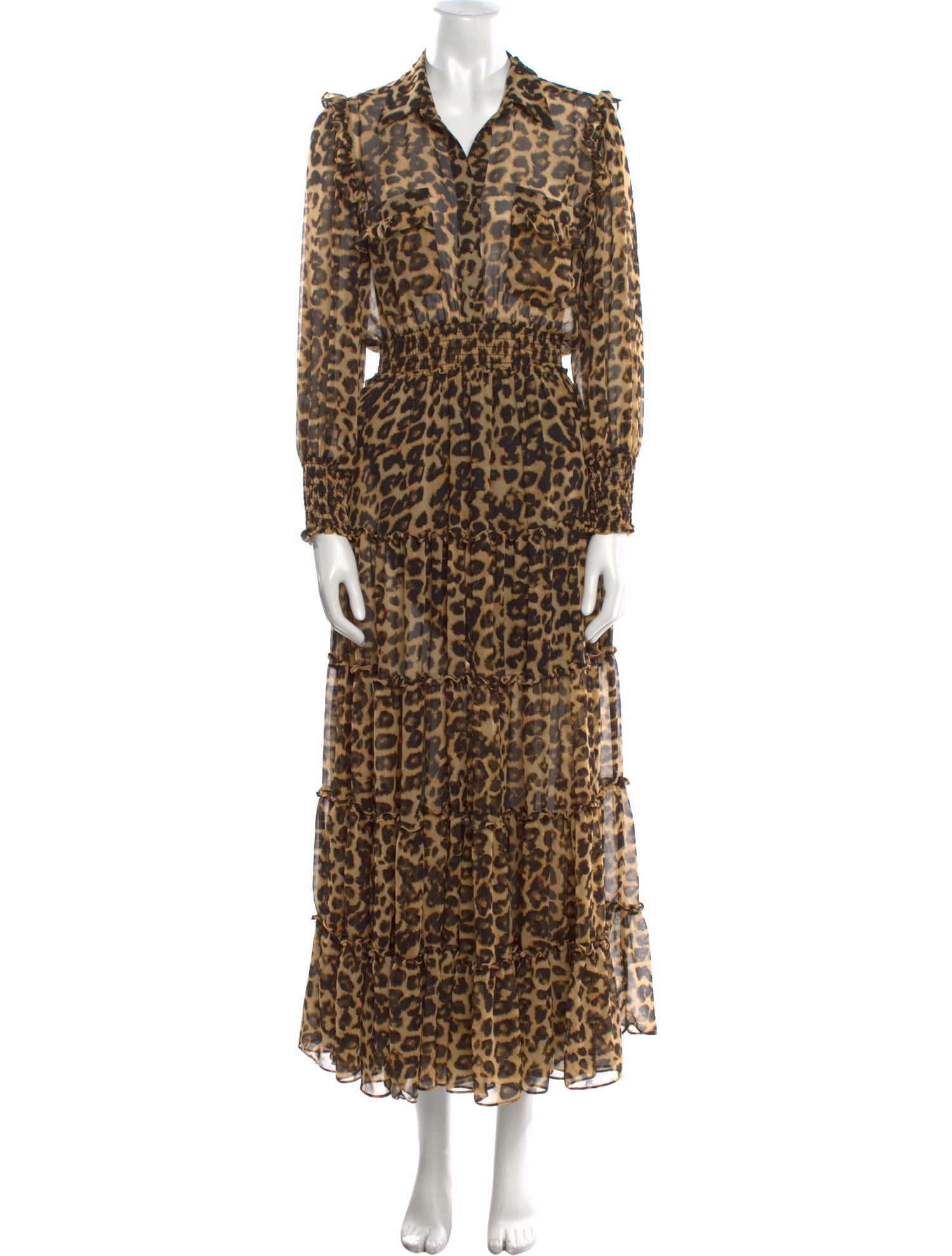 MISA Los Angeles Animal Print Long Dress